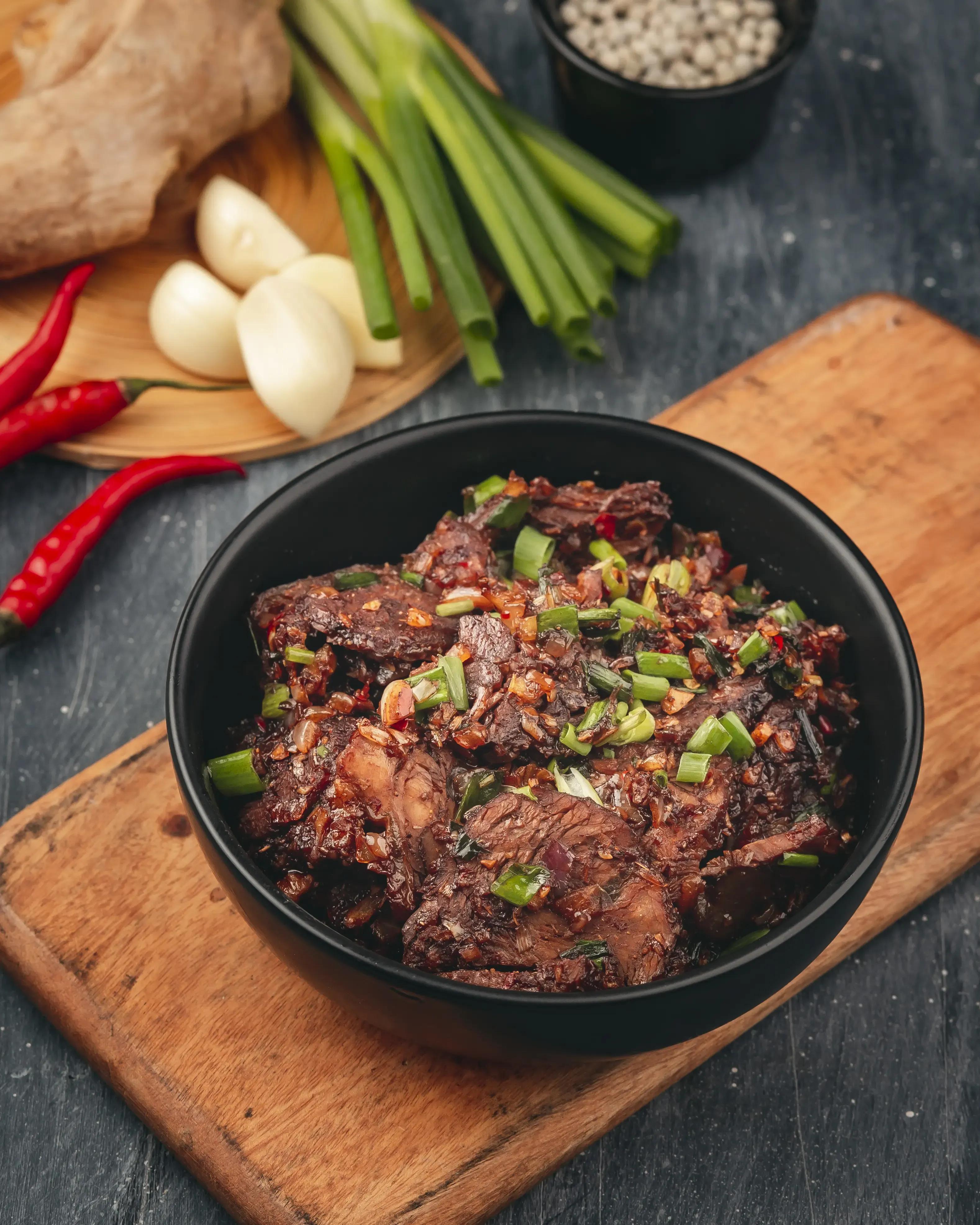 Roasted Beef Cumin Leeks