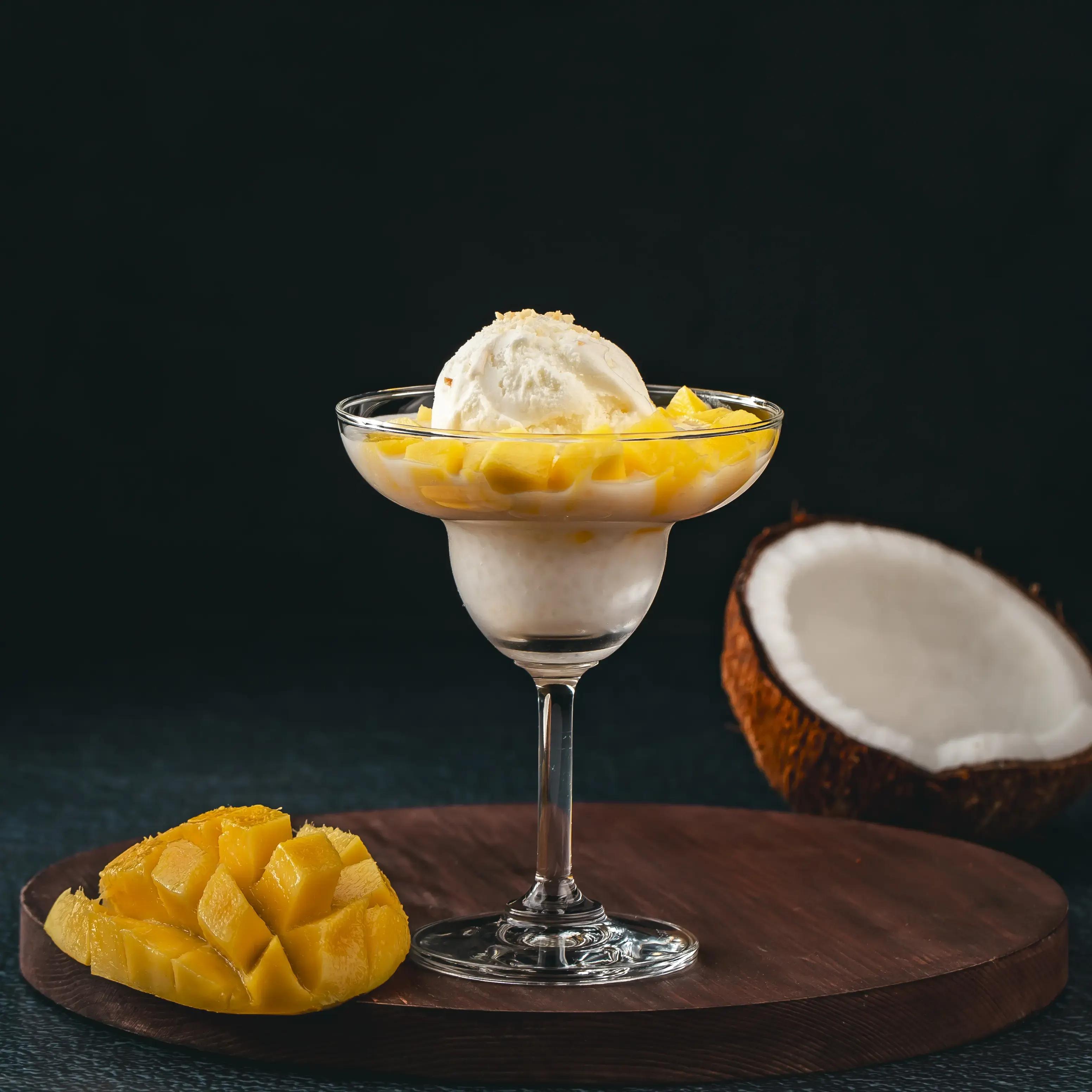 Coconut Mango with Ice Cream