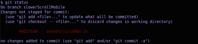 git status