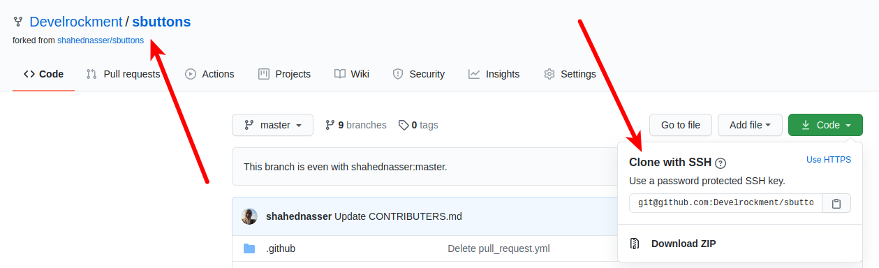 GitHub cloning the fork