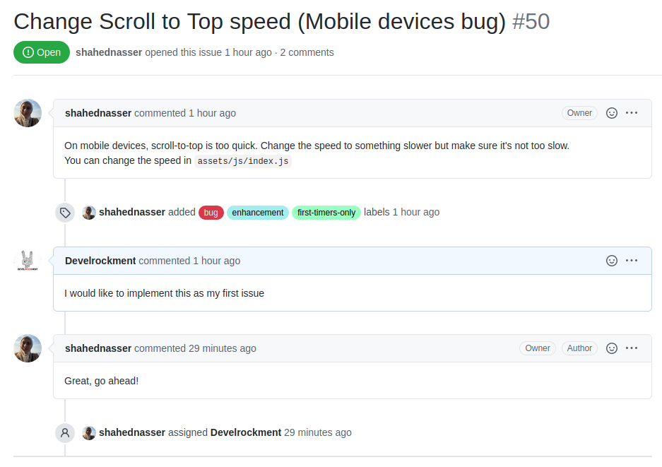 Requesting for an Github-Issue