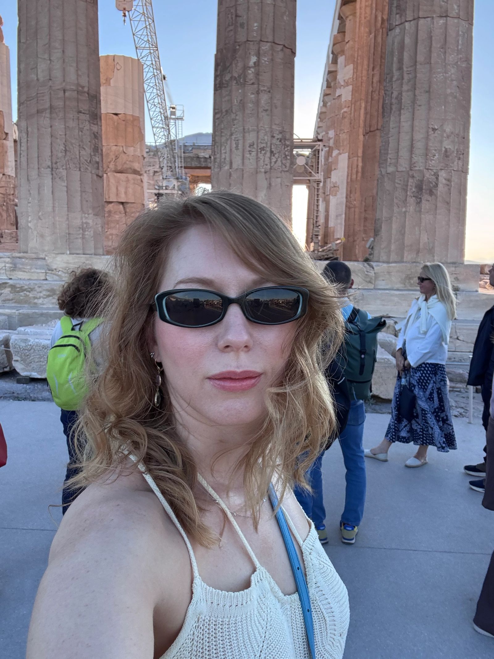 Emily Broadmore at the Acropolis.