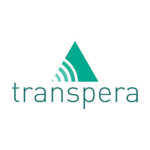Transpera Technologies logo on a personalized direct mail postcard
