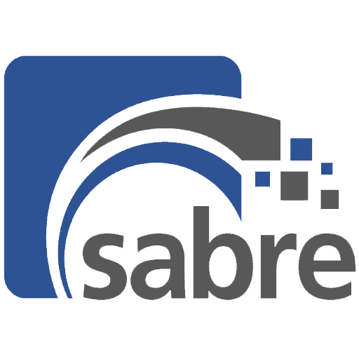 Sabre Limited logo on a personalized direct mail postcard