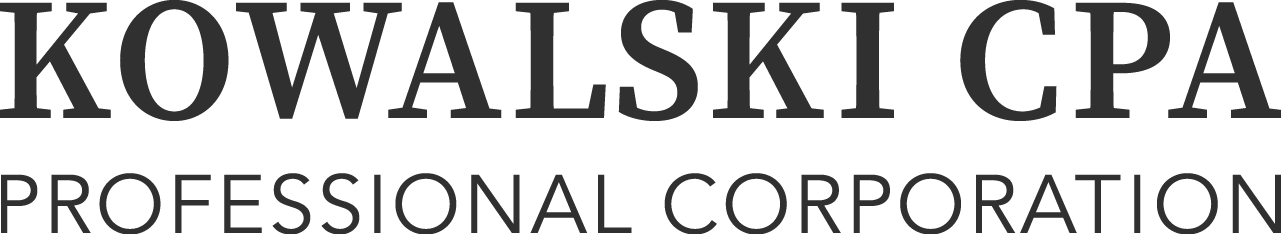 Kowalski CPA logo on a personalized direct mail postcard