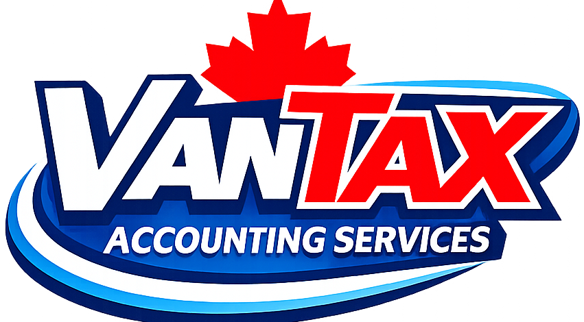 VanTax Accounting Services logo on a personalized direct mail postcard