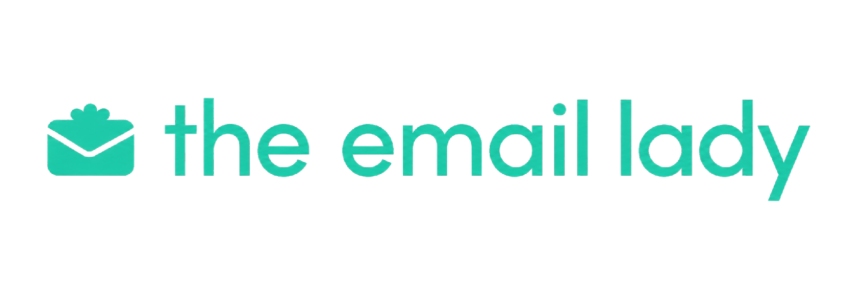 The Email Lady logo on a personalized direct mail postcard