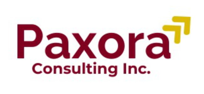 Paxora Consulting Inc logo on a personalized direct mail postcard