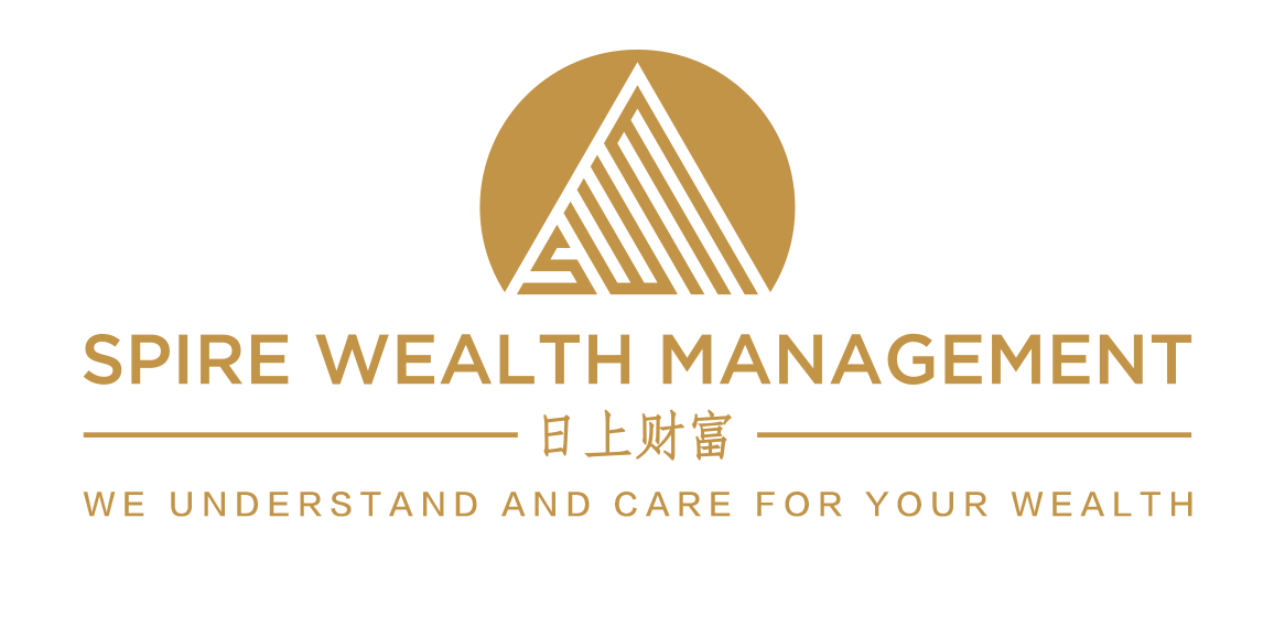 Spire Wealth Management logo on a personalized direct mail postcard