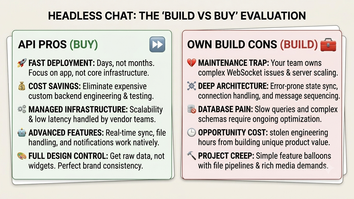 The Hidden Tax of "Building Your Own" Chat Backend