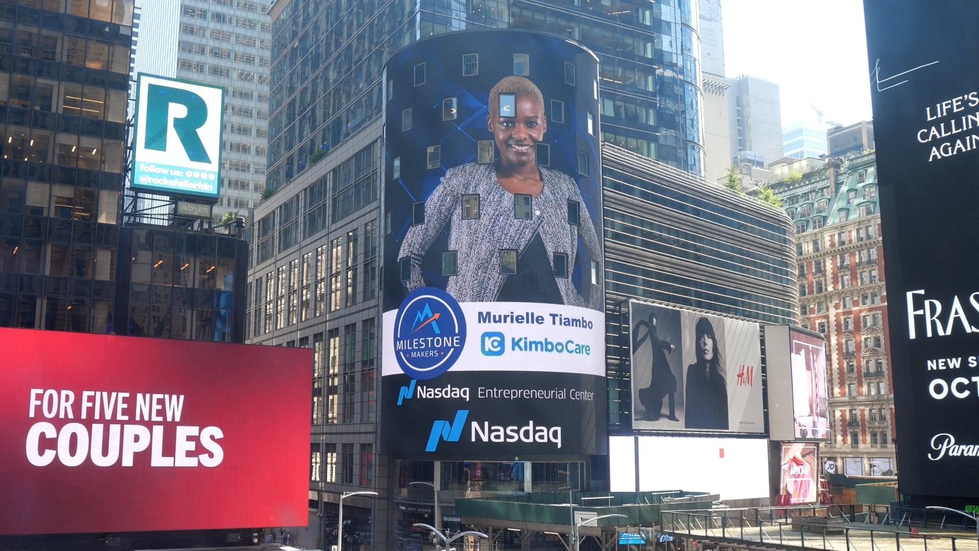 The Western Switzerland-based company KimboCare hits Nasdaq’s billboard in Times Square, New York.