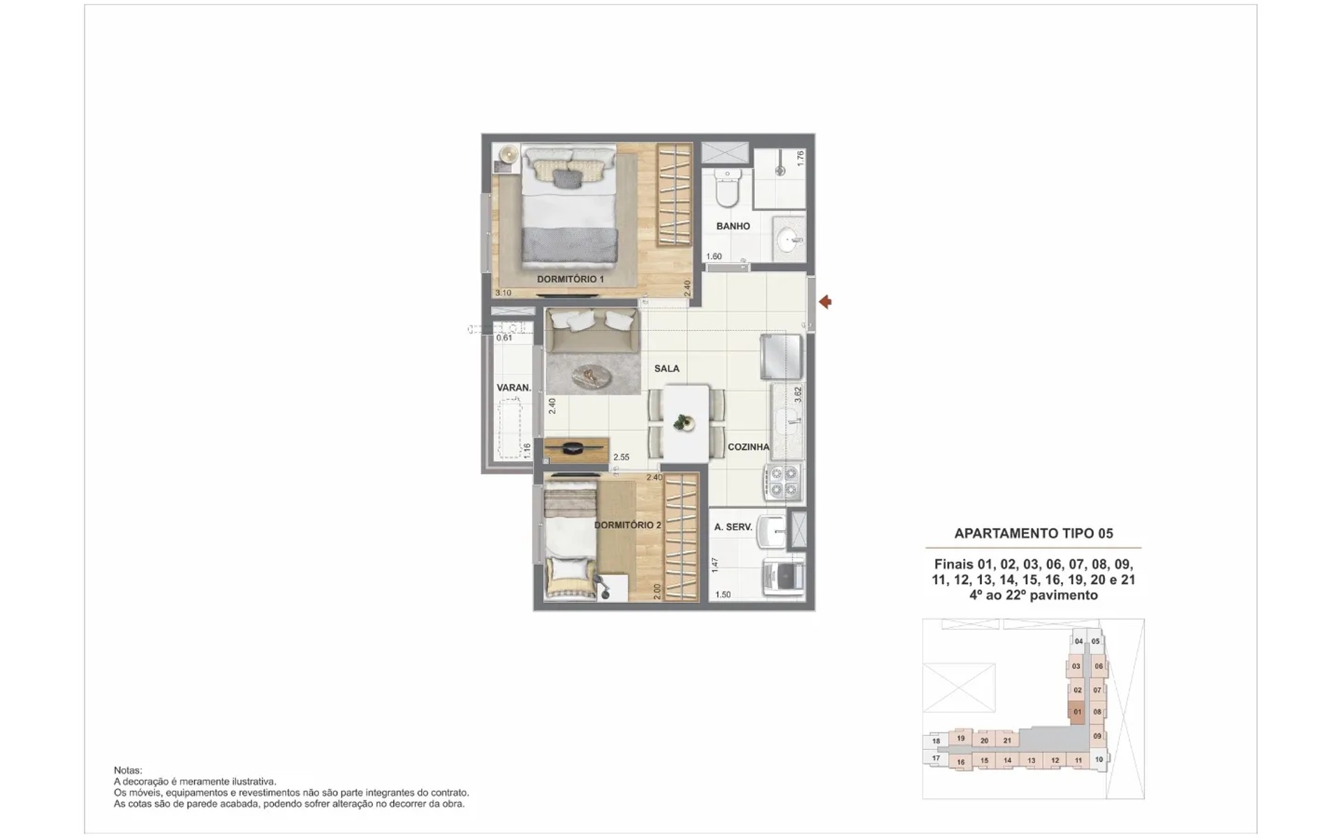Residencial Pixinguinha - Condomínio Rosa — planta 5