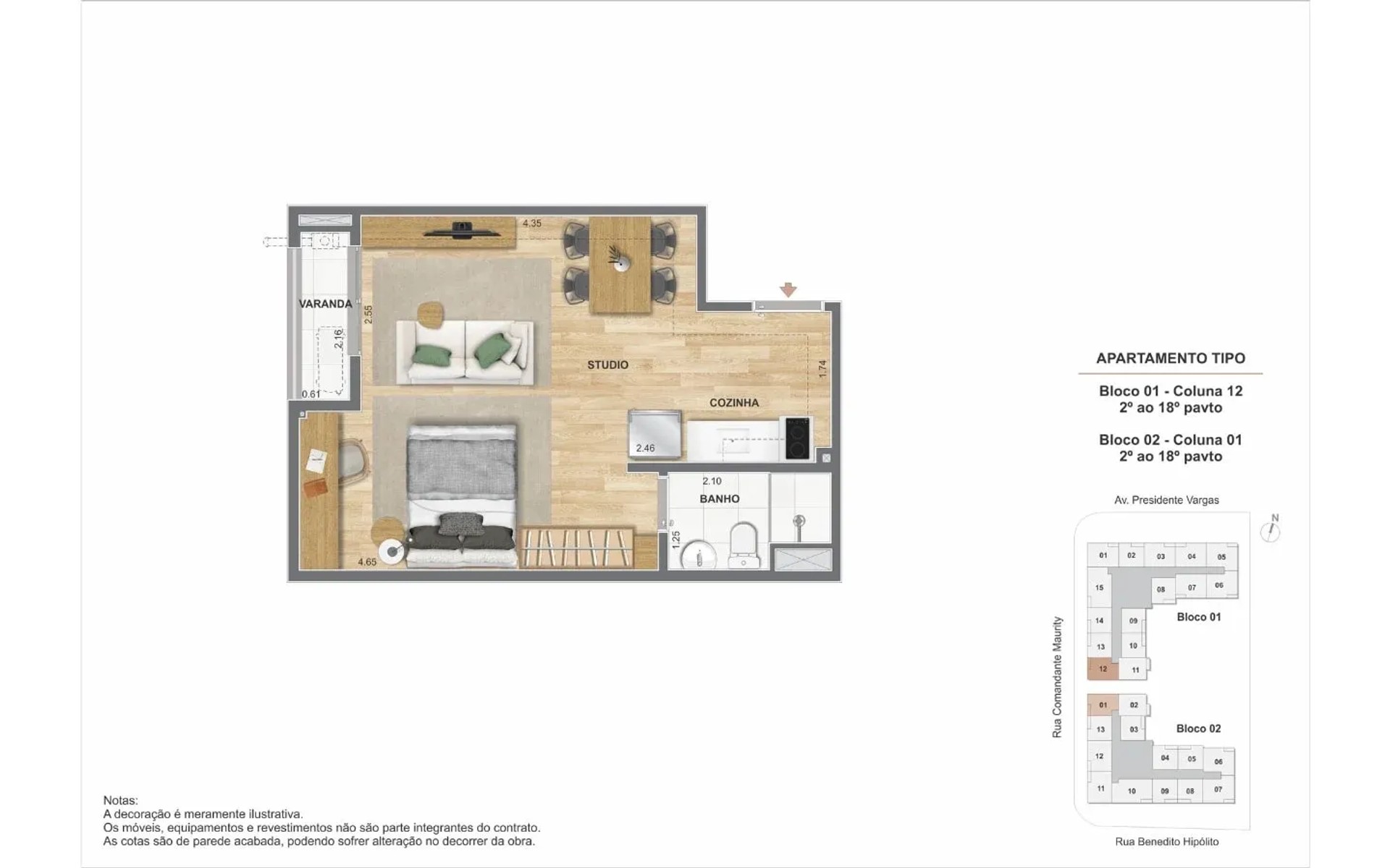Saudosa Praça Onze Residencial — planta 1