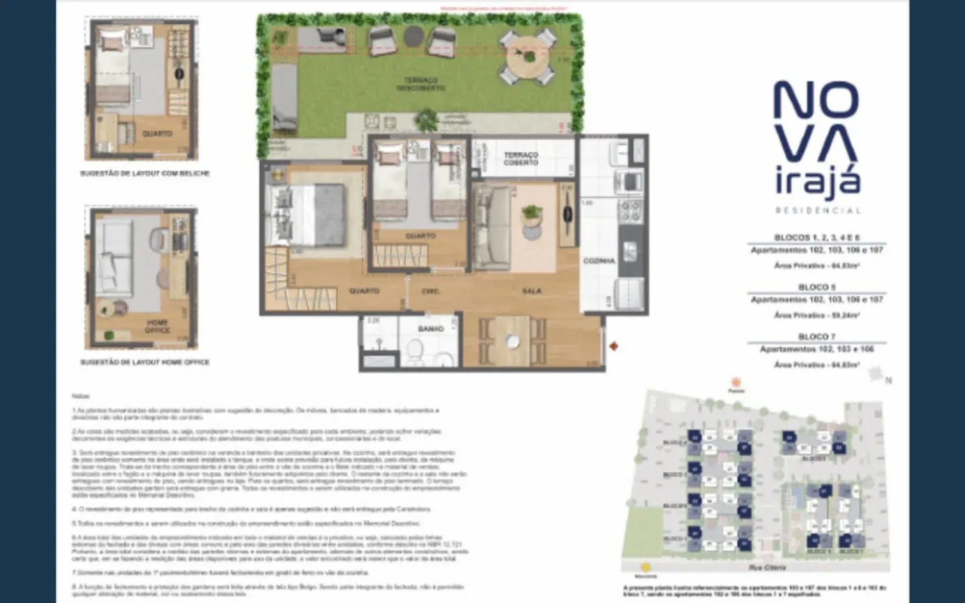 Nova Irajá Residencial — planta 1