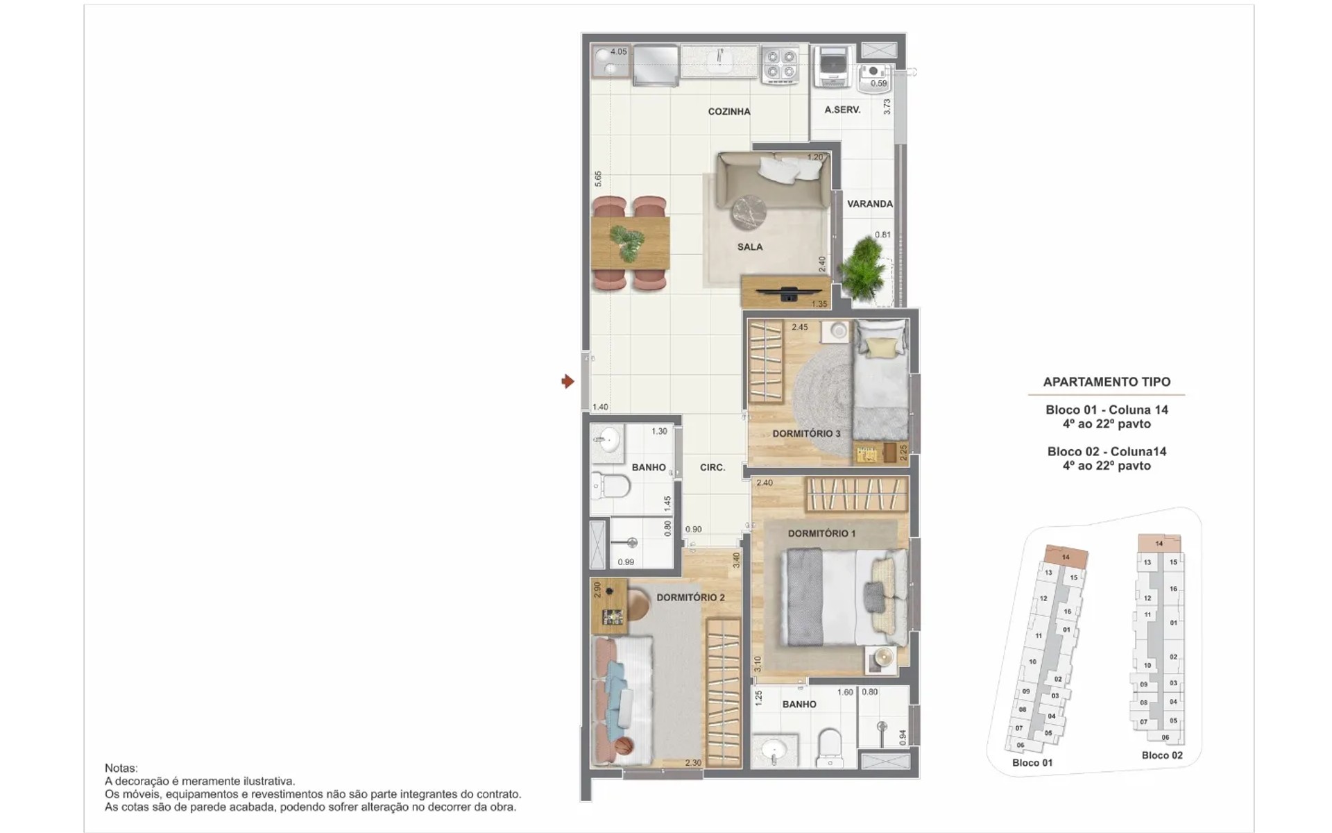 The Pier Residencial — planta 5