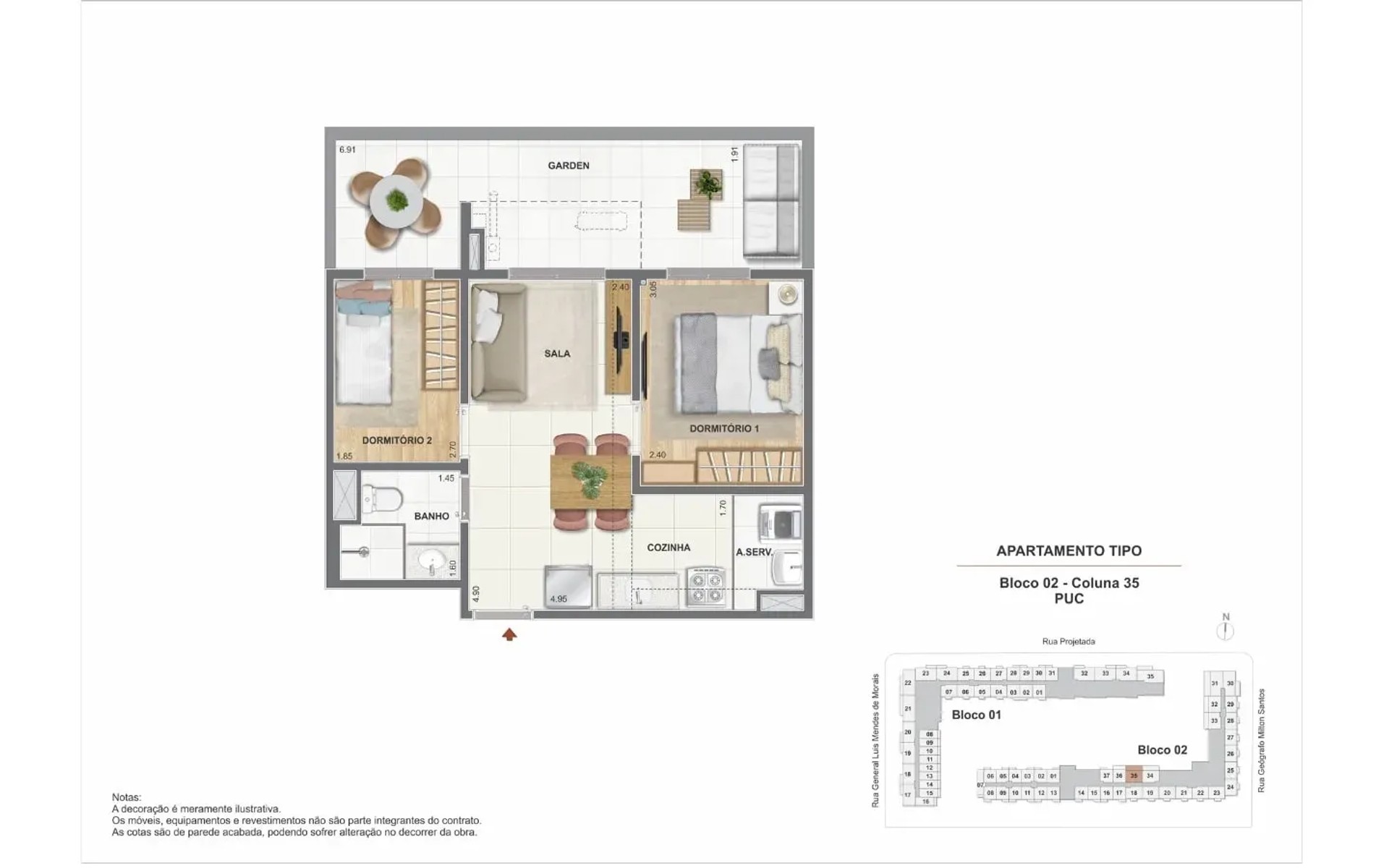 Residencial Pixinguinha - Condomínio Carinhoso — planta 1