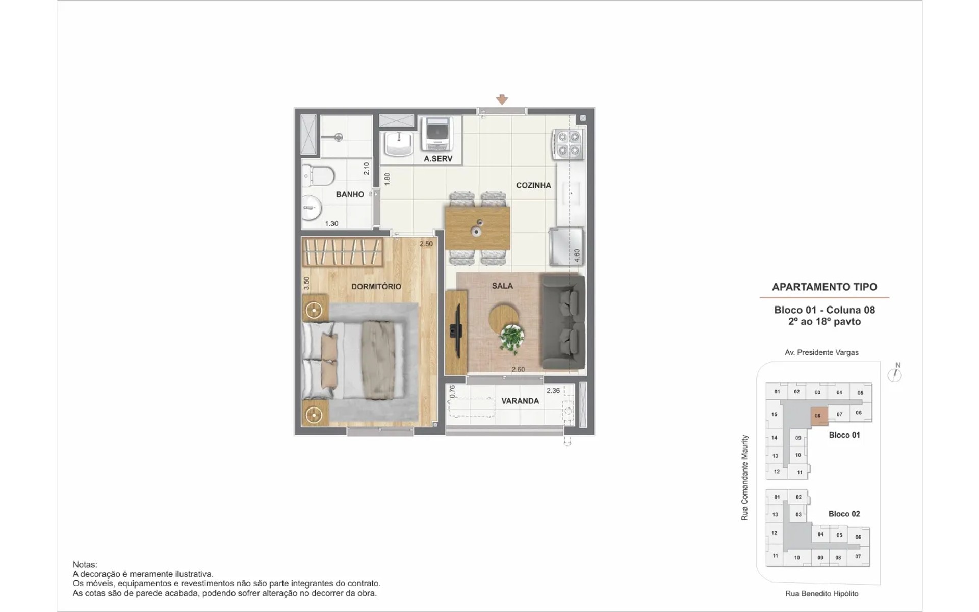 Saudosa Praça Onze Residencial — planta 3
