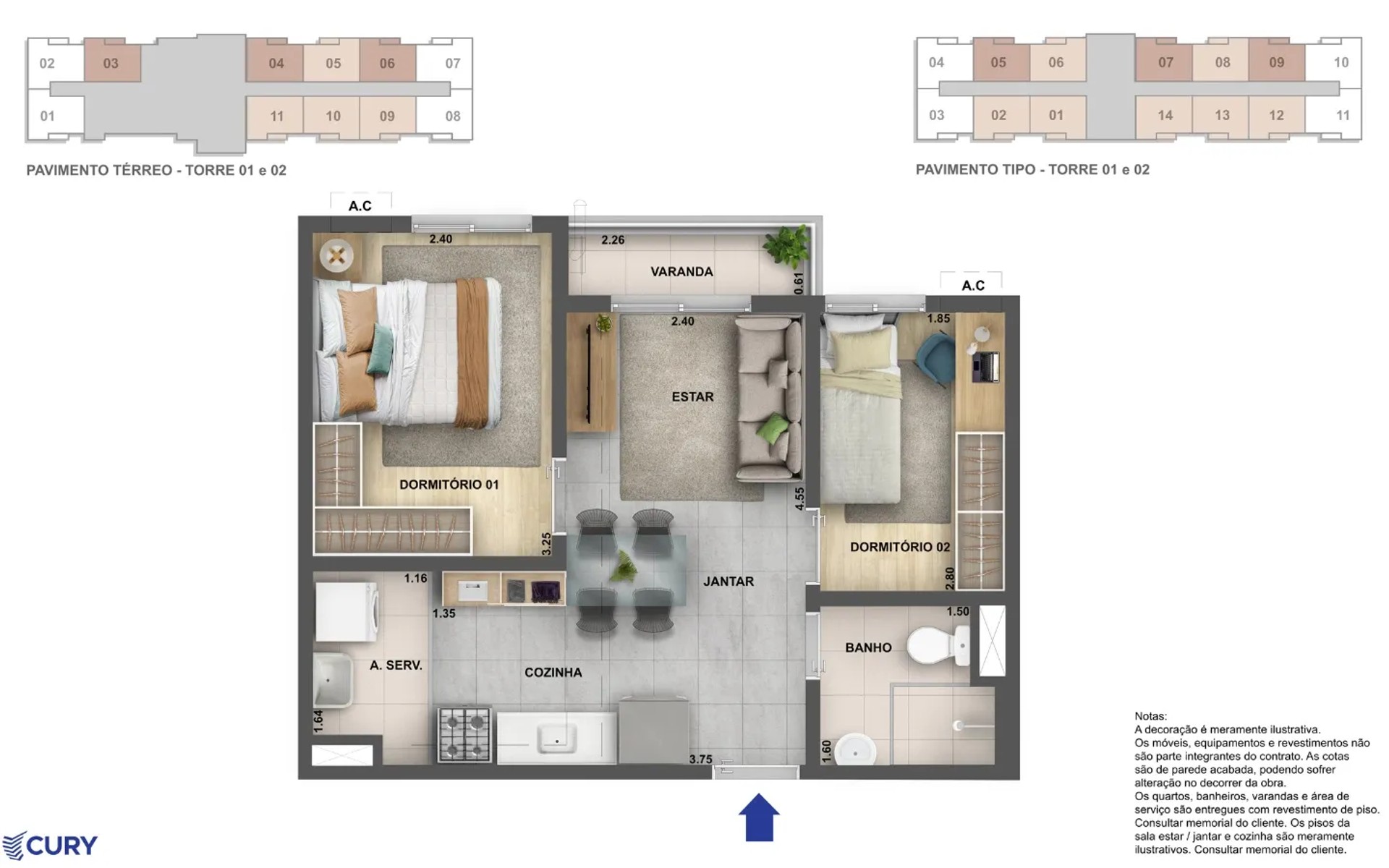 Residencial Nova Olaria — planta 3