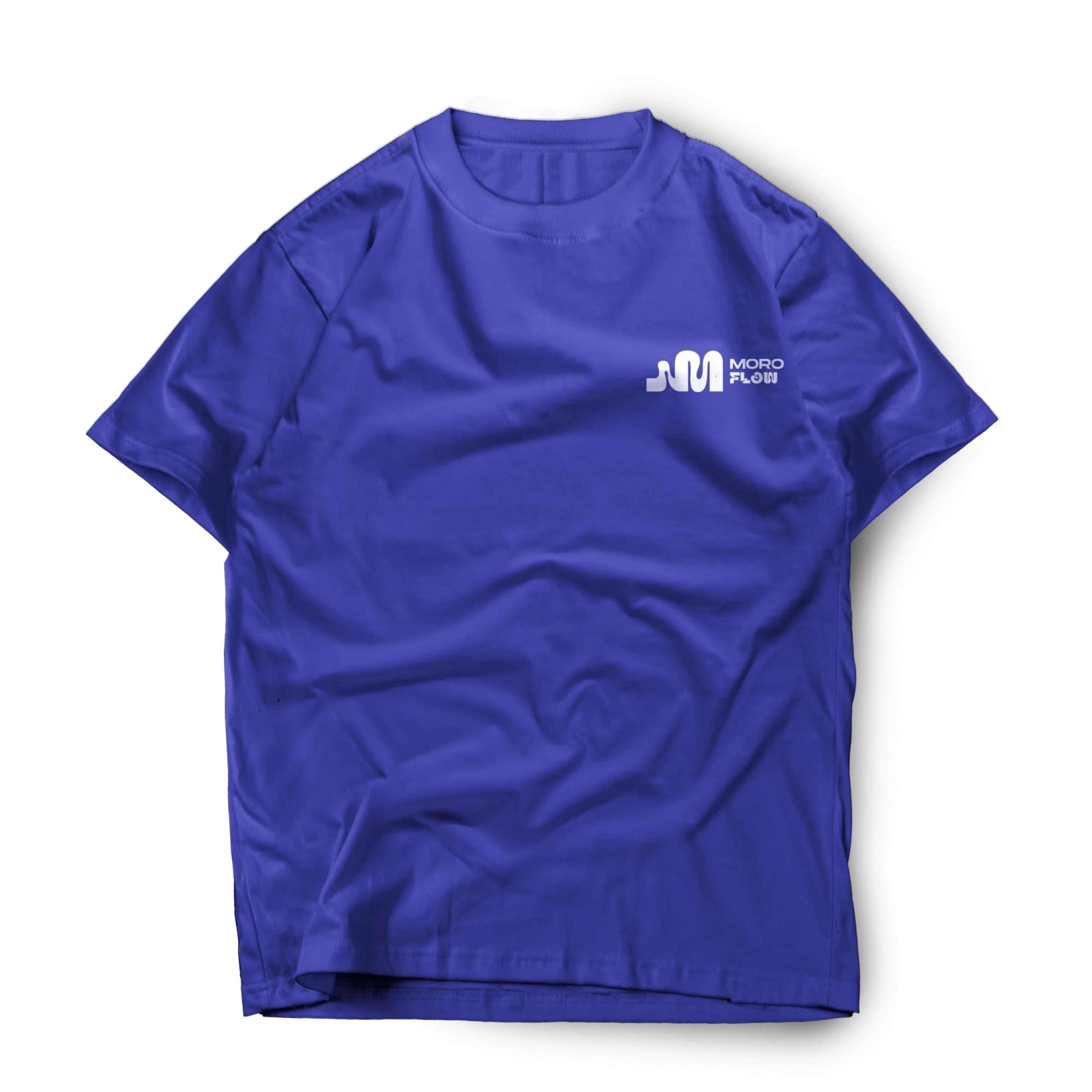 T-shirt blu con il logo MoroFlow