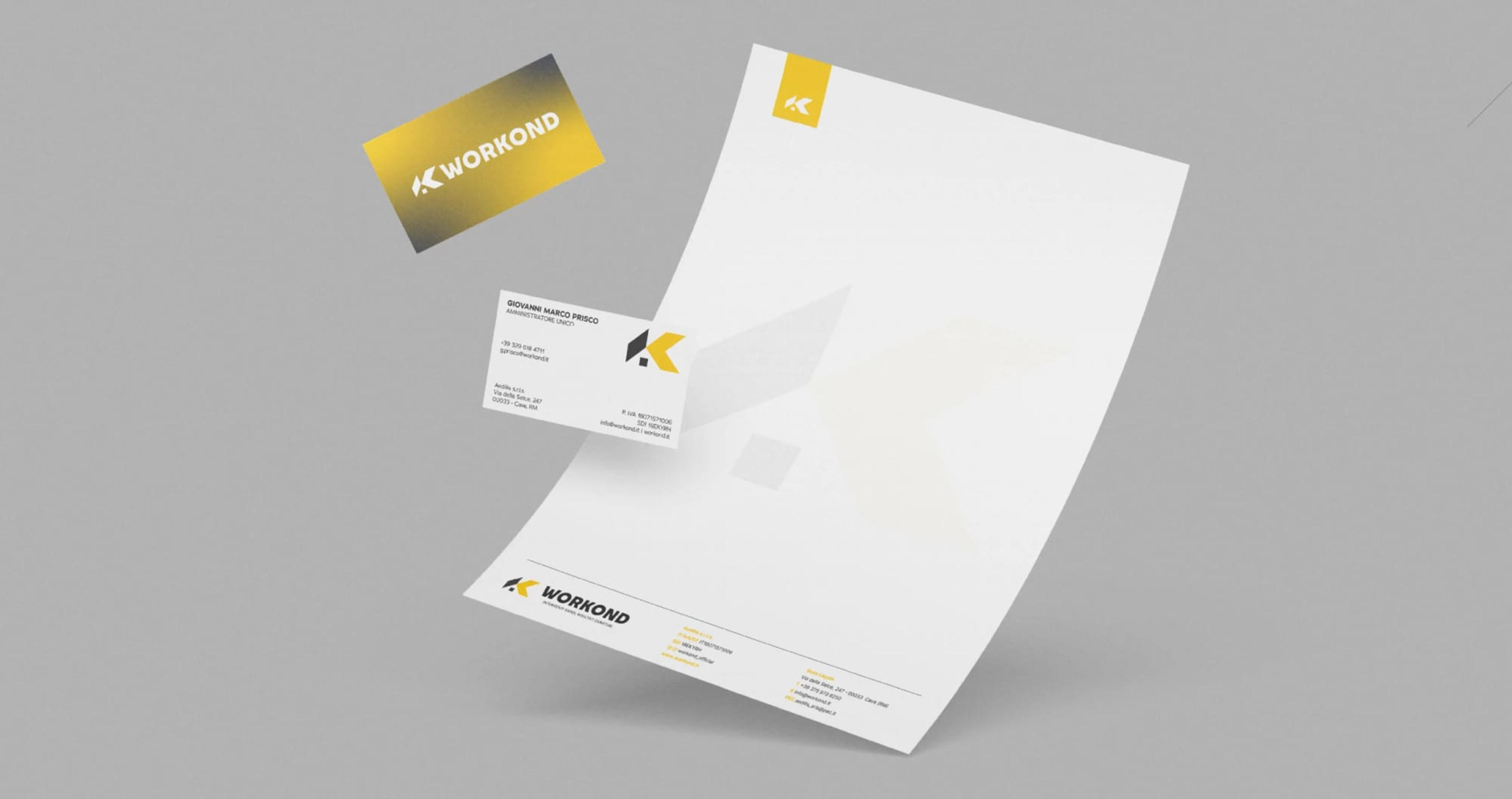 Carta intestata e biglietto da visita Workond