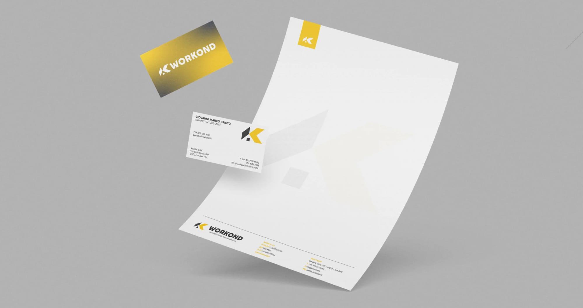 Carta intestata e biglietto da visita Workond
