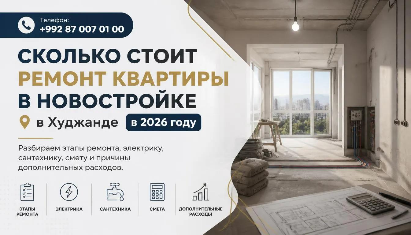 Сколько стоит ремонт квартиры в новостройке в Худжанде и почему смета растет