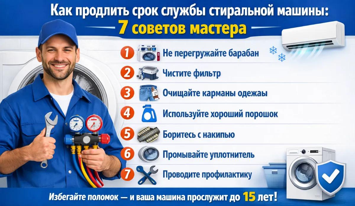 Как продлить срок службы стиральной машины