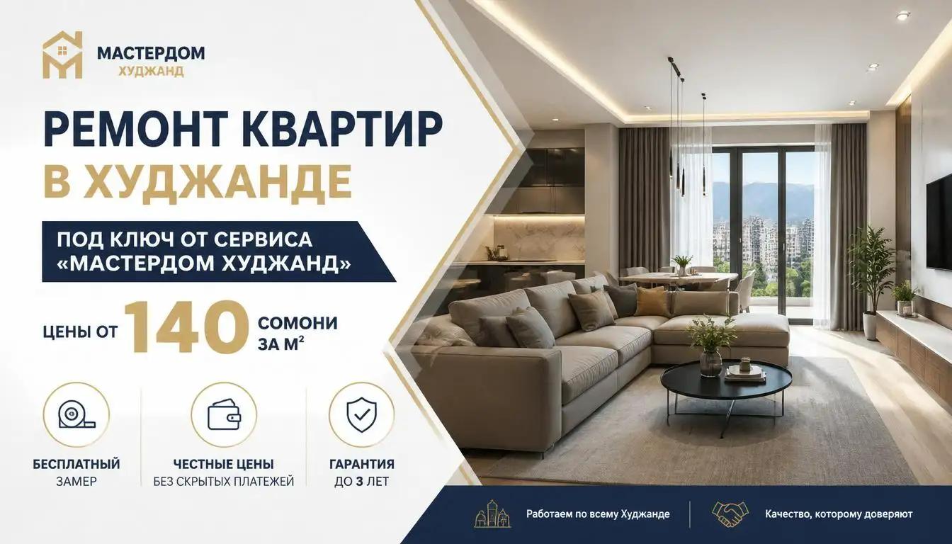ремонт квартир под ключ в Худжанде