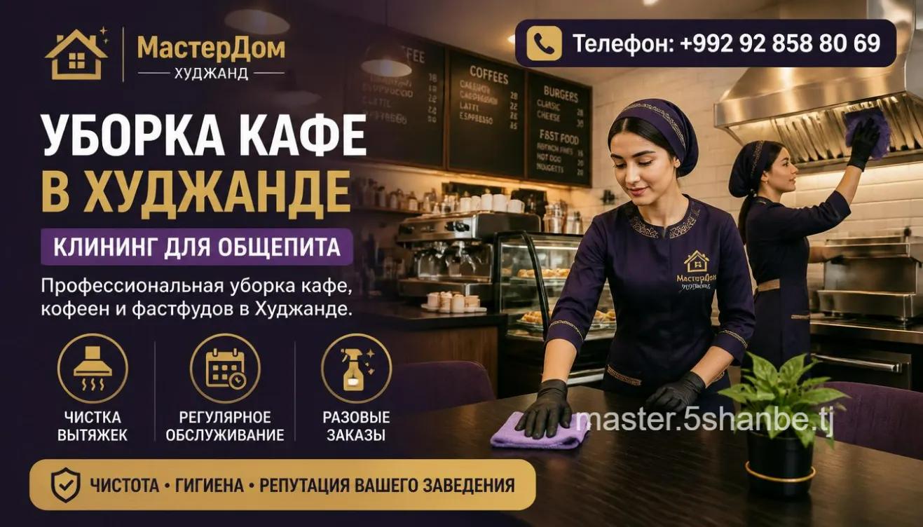 уборка кафе в Худжанде телефон, цены
