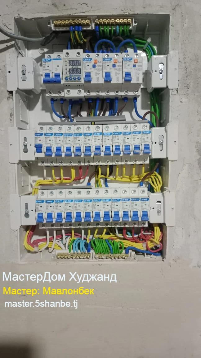 монтаж электрощита в Худжанде