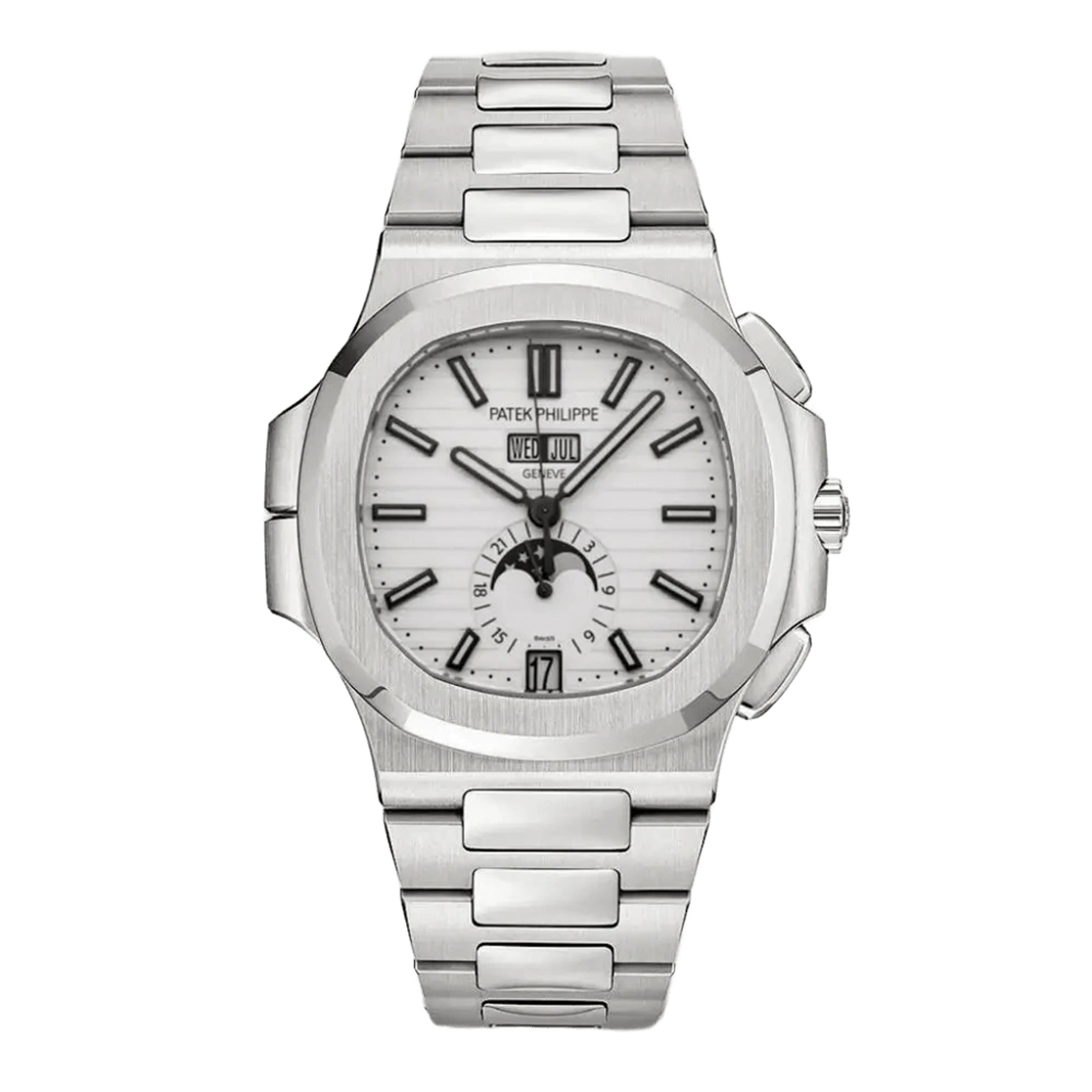 Patek Philippe Nautilus Annual Calendar Moonphase Steel Bracelet