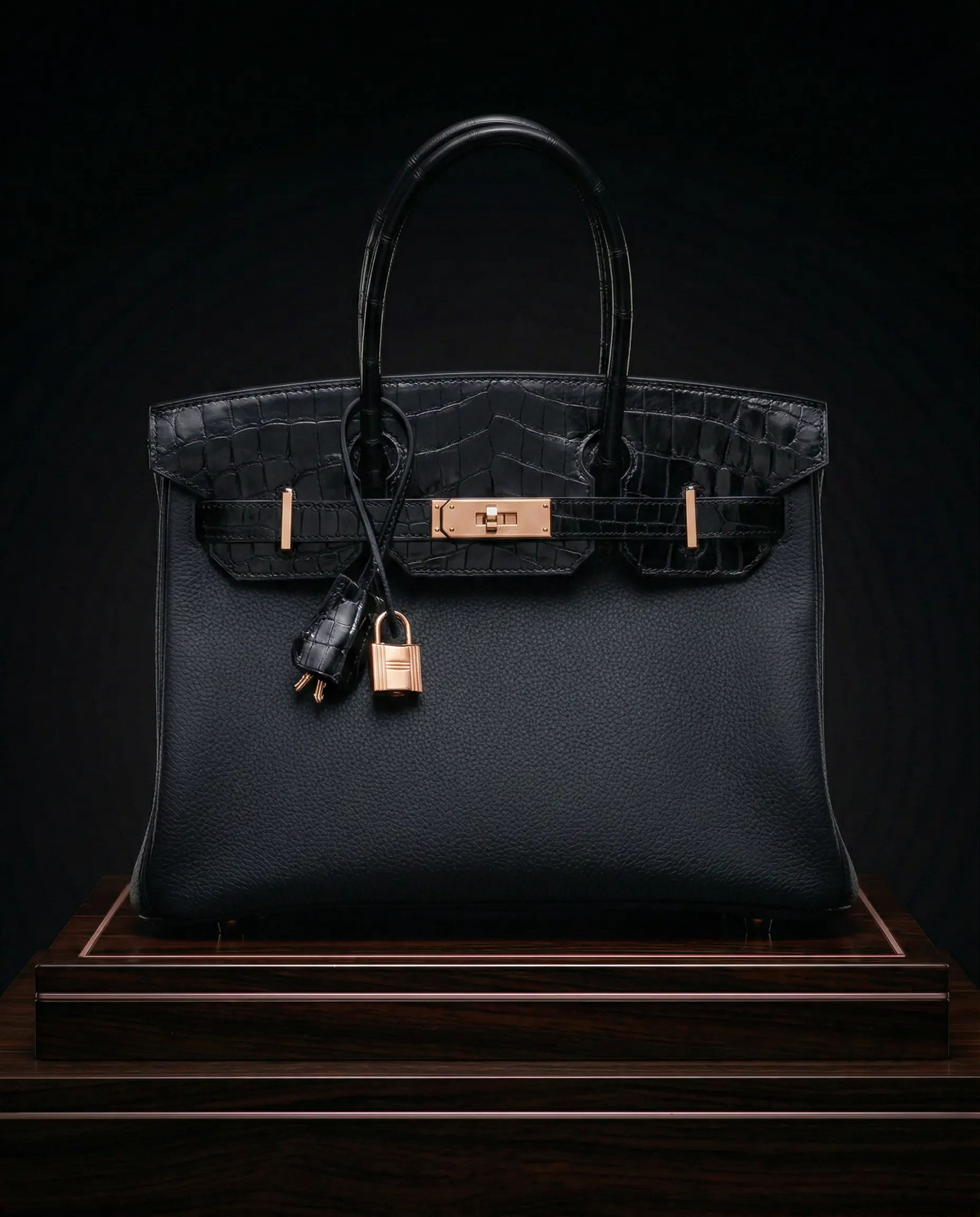Hermès Birkin 30 Touch Niloticus Togo Black
