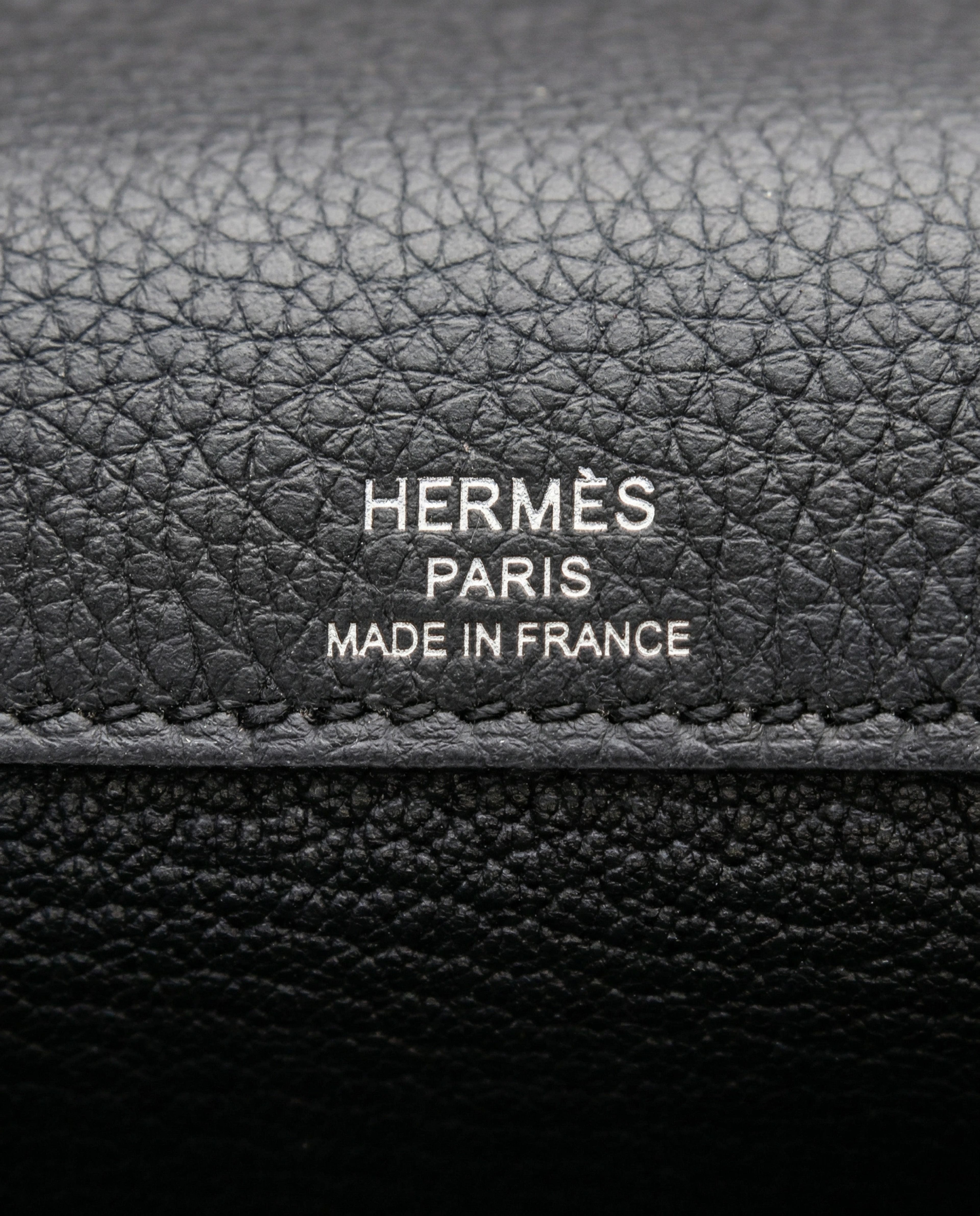 Hermès Kelly Depeches 25 Togo Black Palladium Hardware