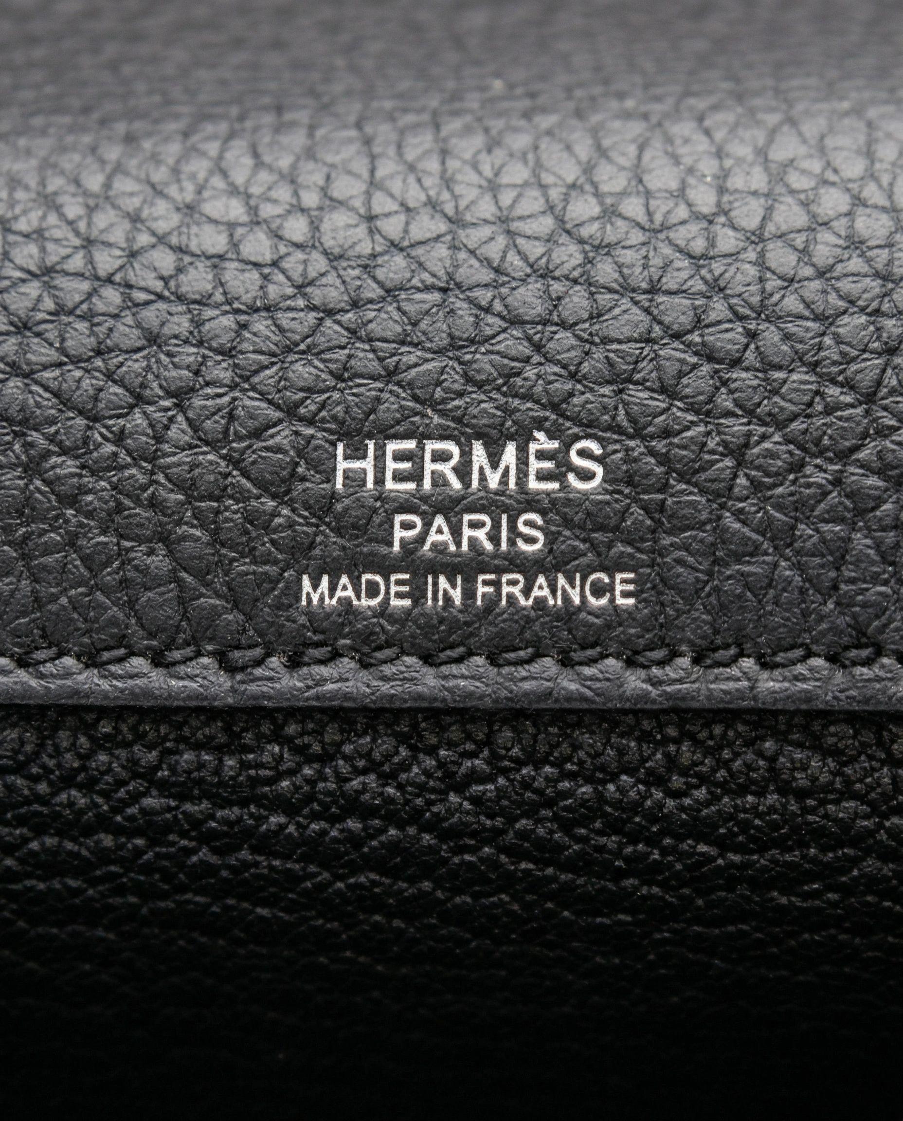 Hermès Kelly Depeches 25 Togo Black Palladium Hardware