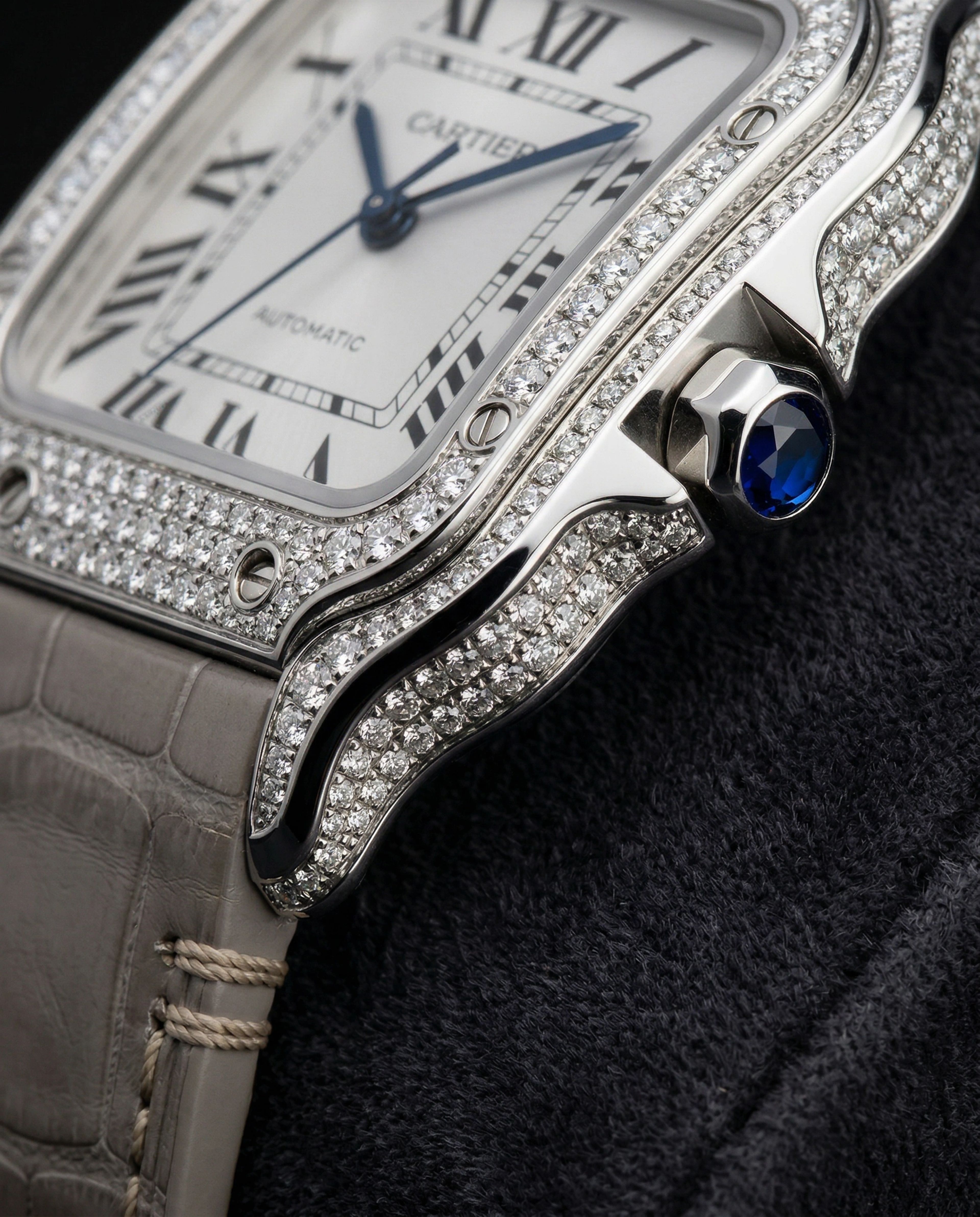 Cartier Santos de Cartier Medium White Gold Diamond