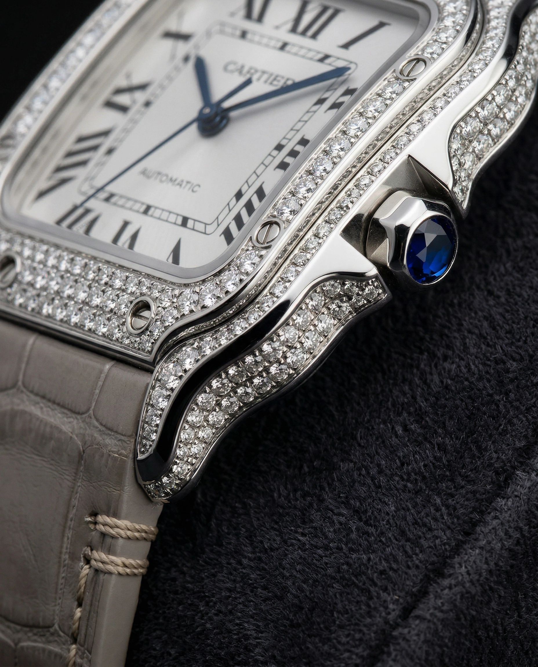 Cartier Santos de Cartier Medium White Gold Diamond
