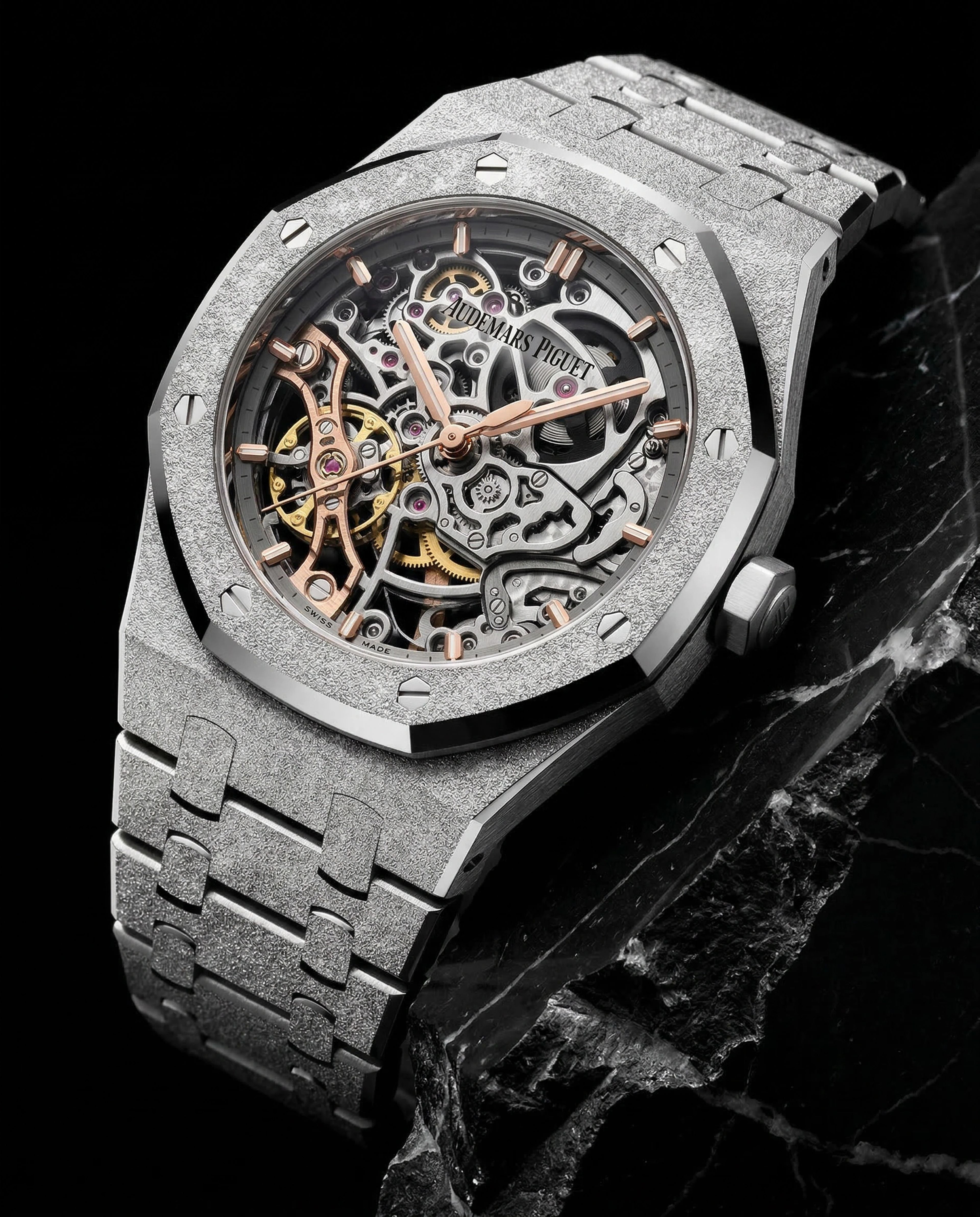 Audemars Piguet Royal Oak Double Balance Wheel Openworked Frosted Gold