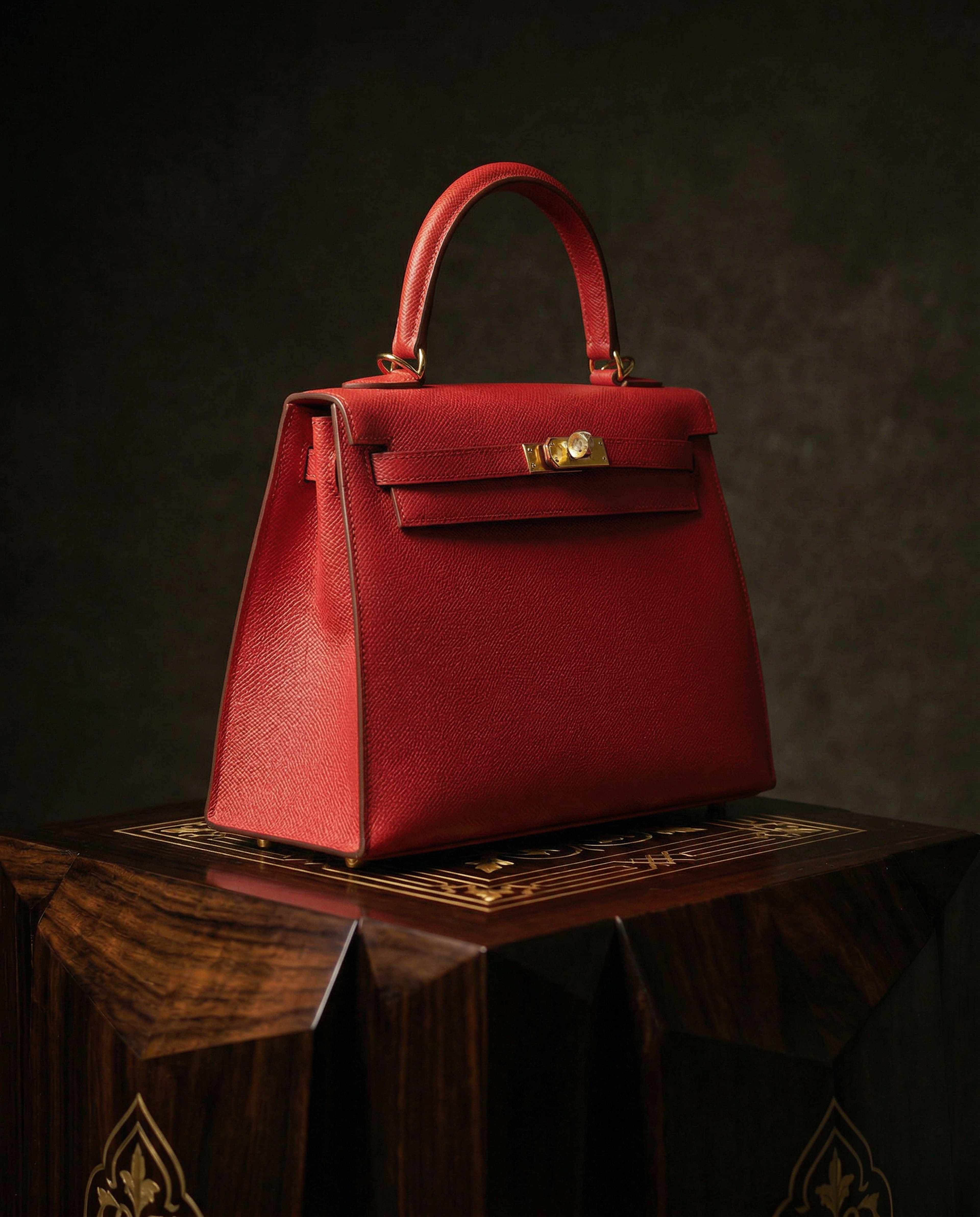 Hermès Kelly 25 Epsom Rouge Radieux