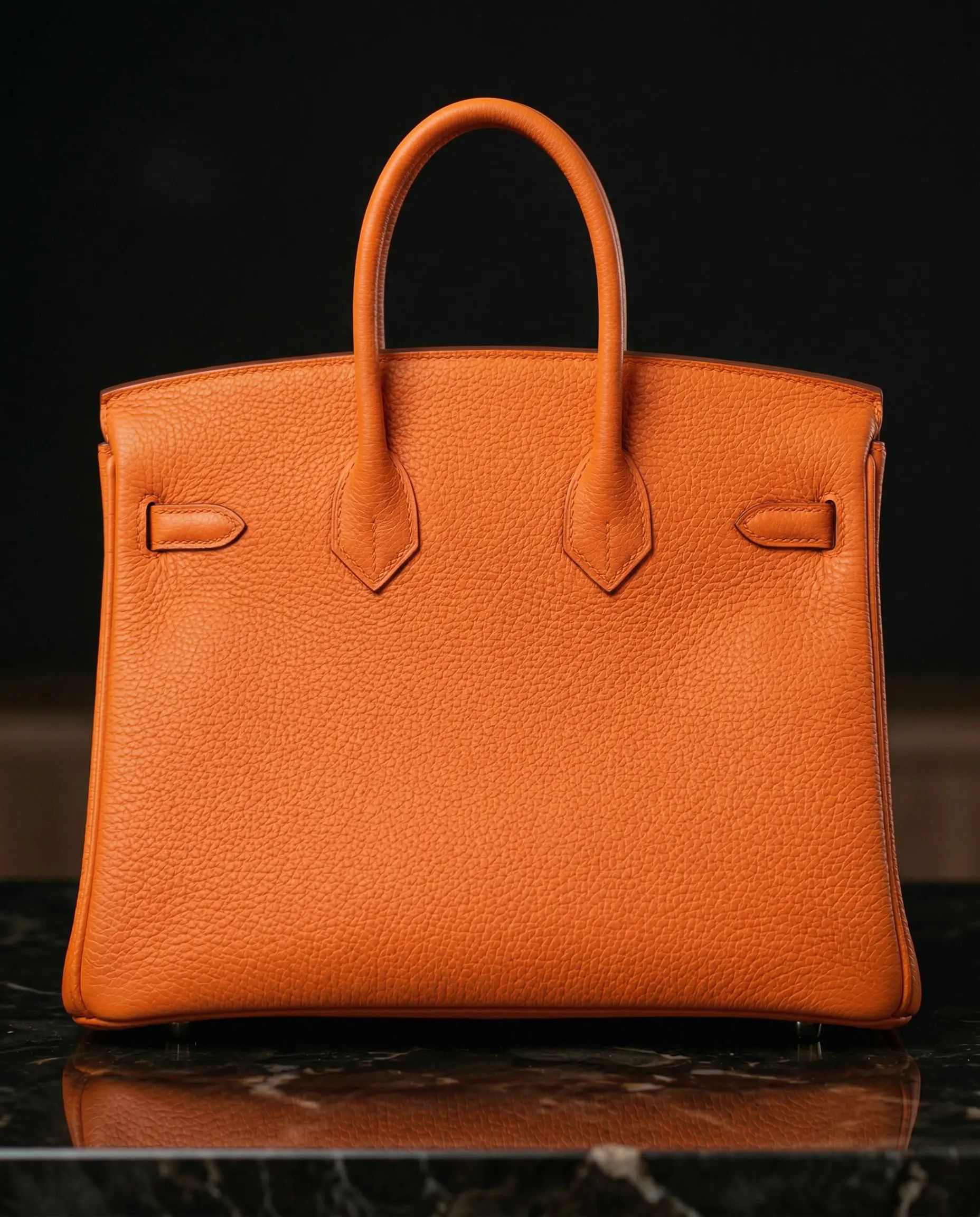 Hermès Birkin 25 Orange Togo Palladium Hardware