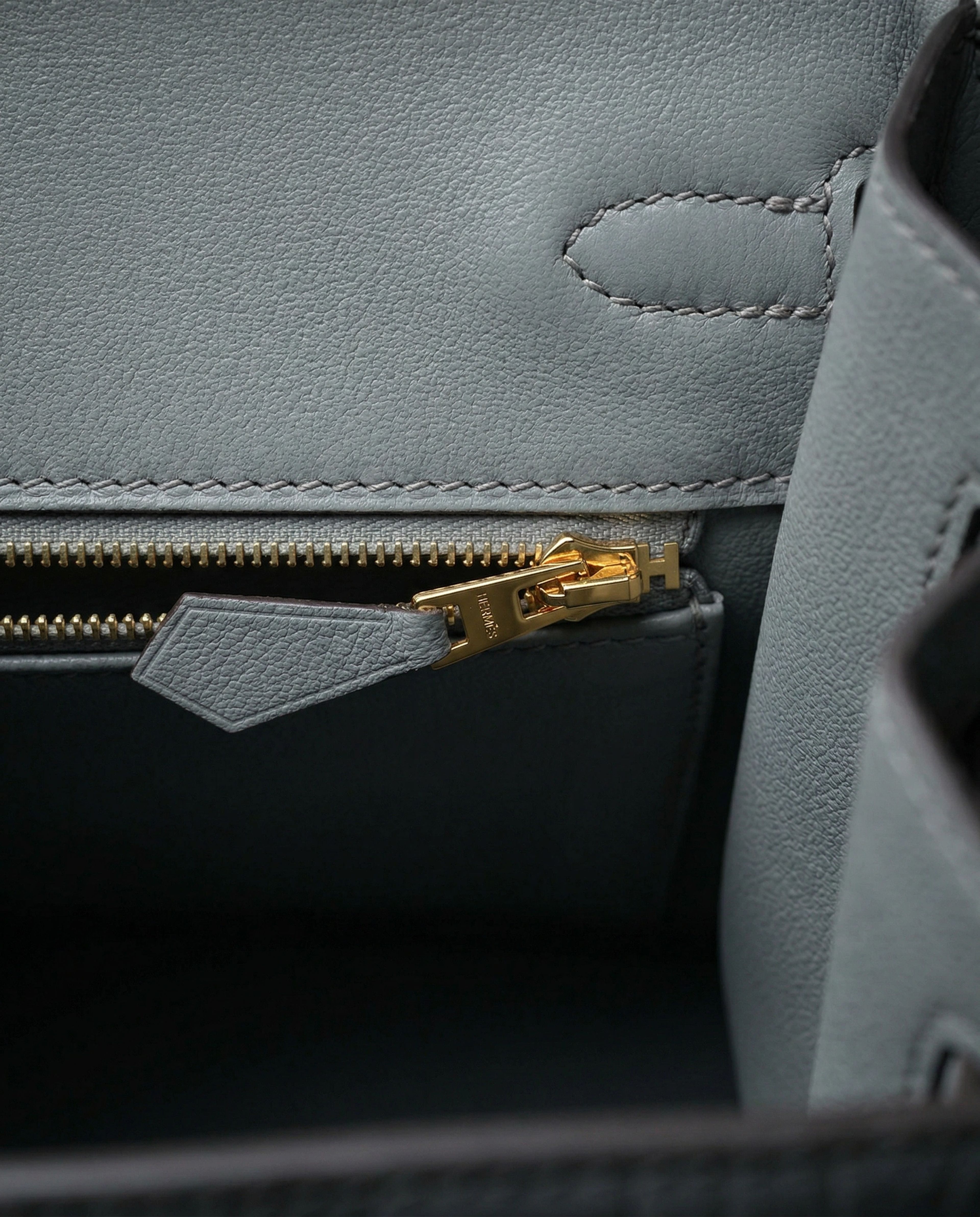Hermès Birkin Sellier 25 Gris Ciment Matte Alligator Gold Hardware