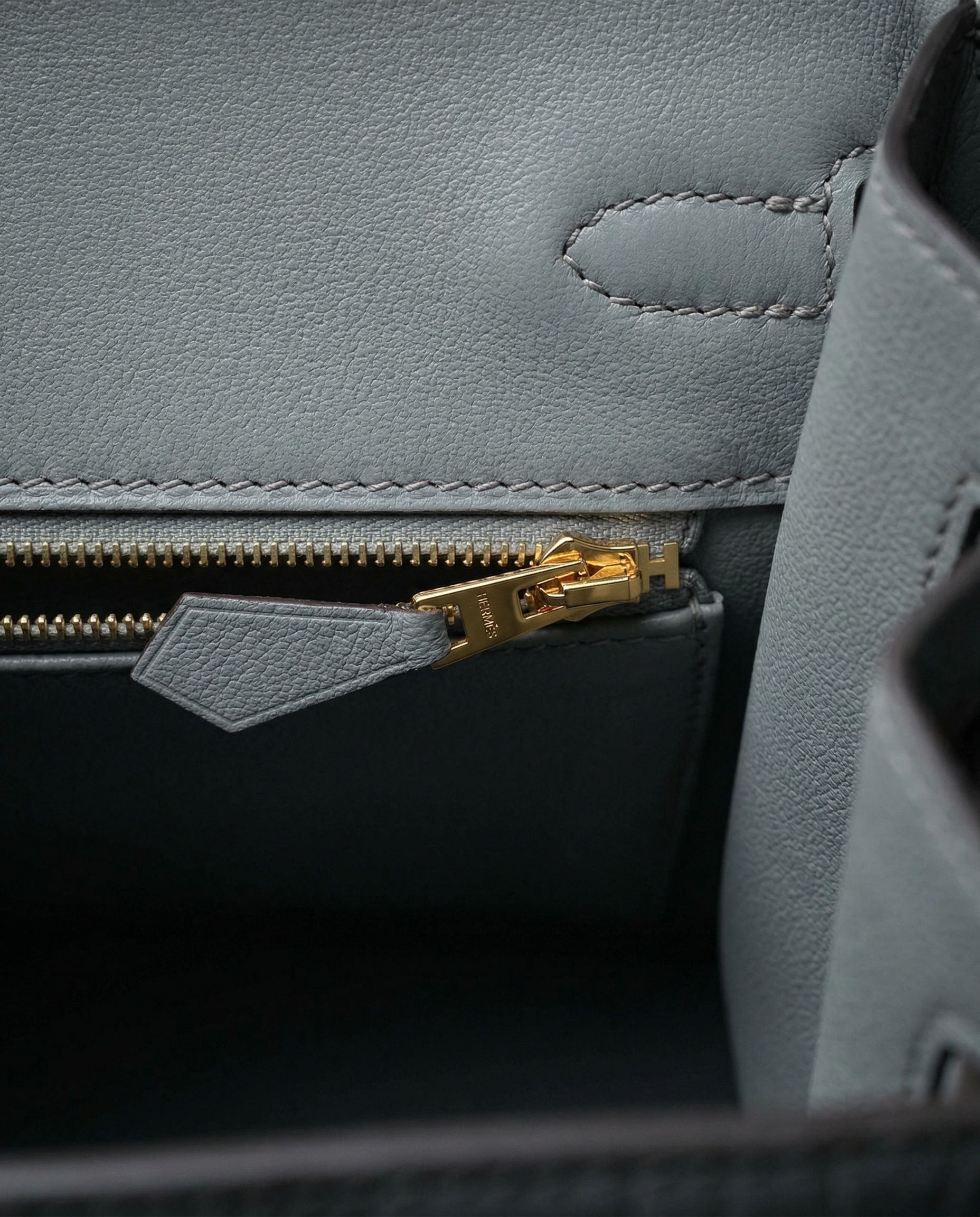 Hermès Birkin Sellier 25 Gris Ciment Matte Alligator Gold Hardware