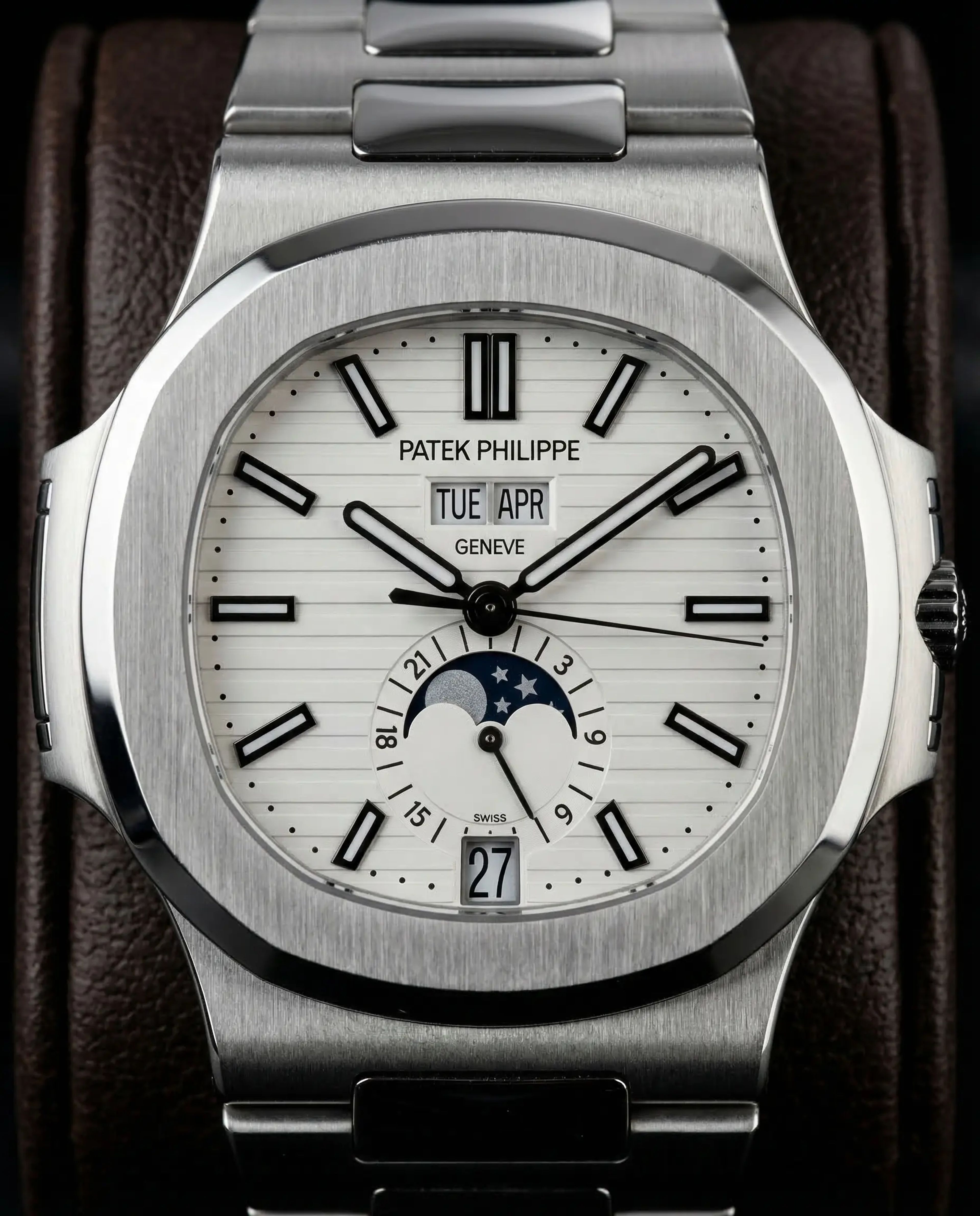 Patek Philippe Nautilus Annual Calendar Moonphase Steel Bracelet