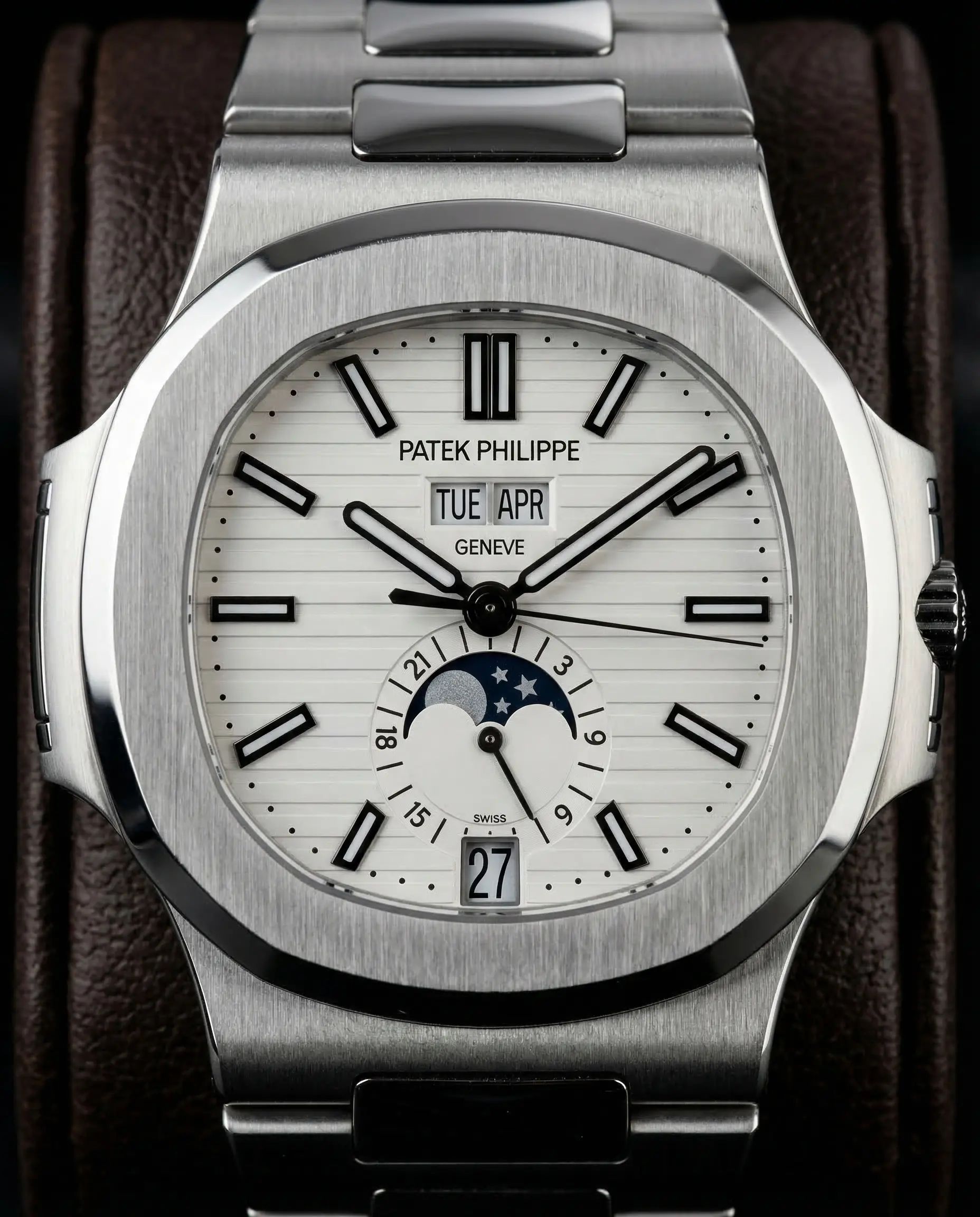 Patek Philippe Nautilus Annual Calendar Moonphase Steel Bracelet