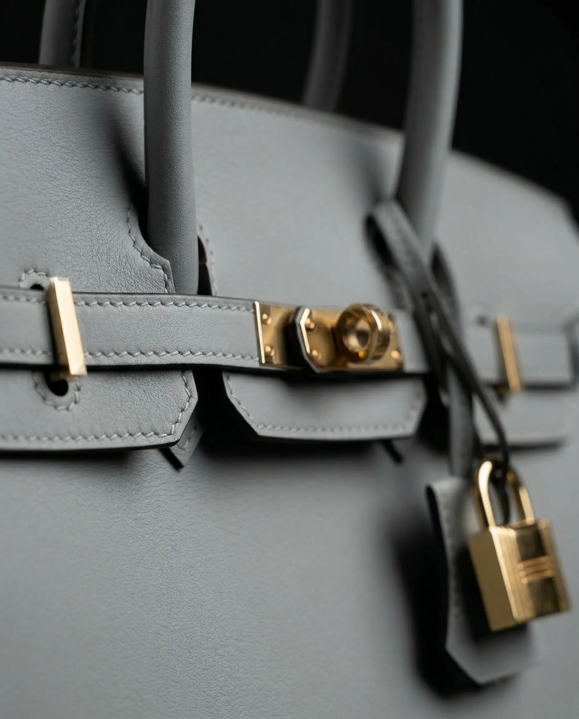 Hermès Birkin 25 Gris Pantin Swift Permabrass Hardware