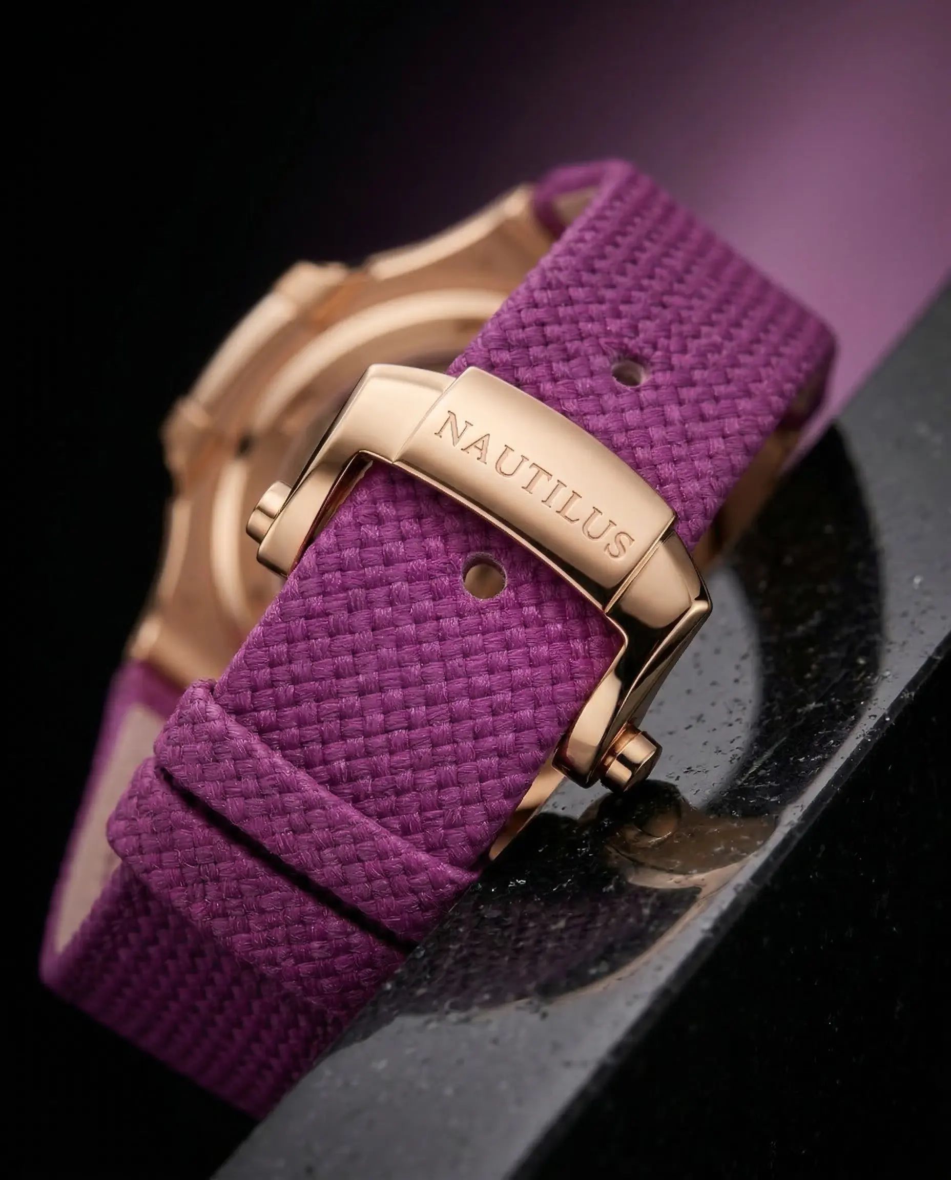Patek Philippe Nautilus Ladies Rose Gold Purple Dial