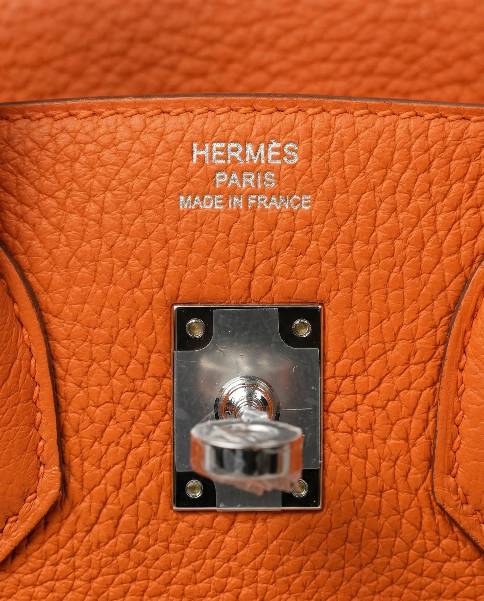 Hermès Birkin 25 Orange Togo Palladium Hardware