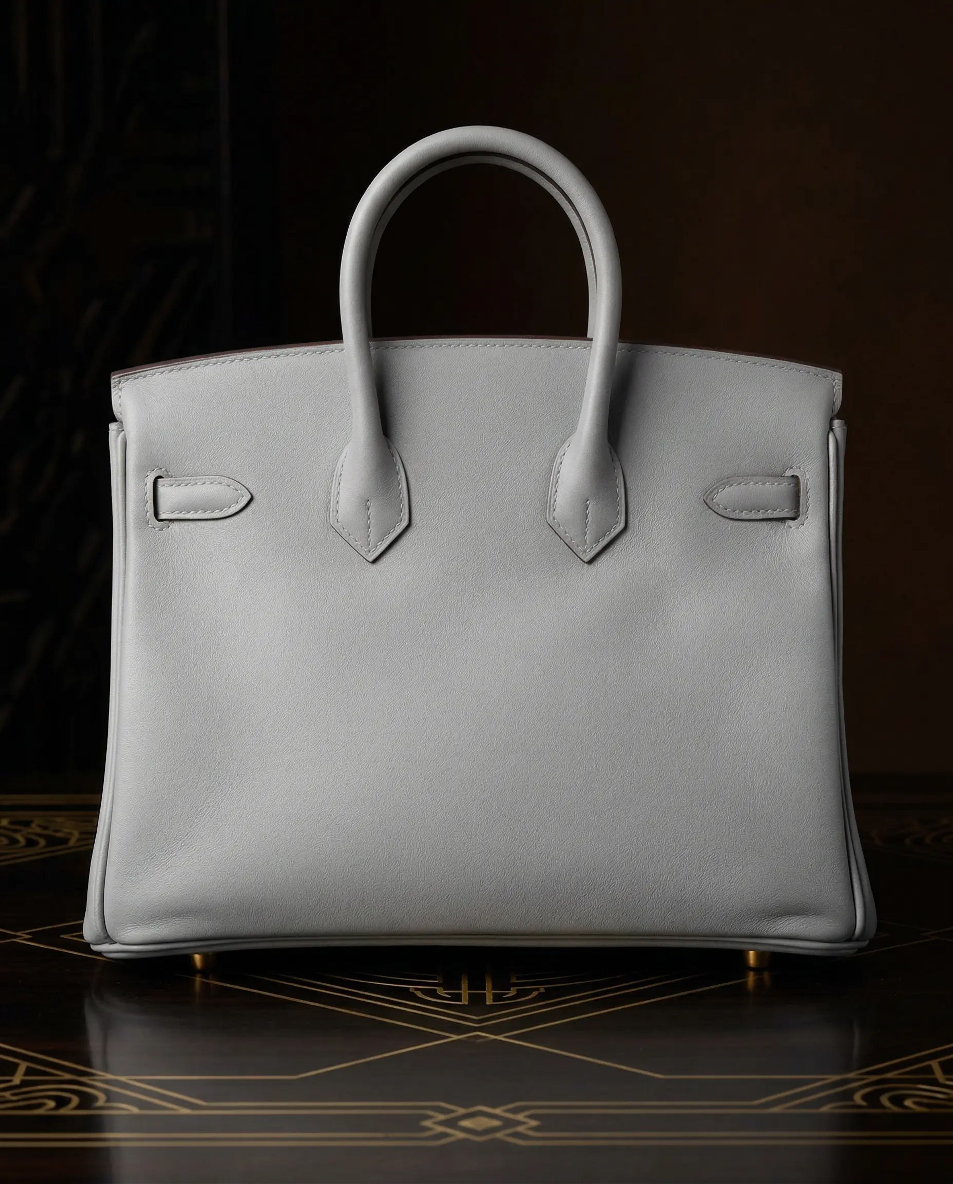 Hermès Birkin 25 Gris Pantin Swift Permabrass Hardware