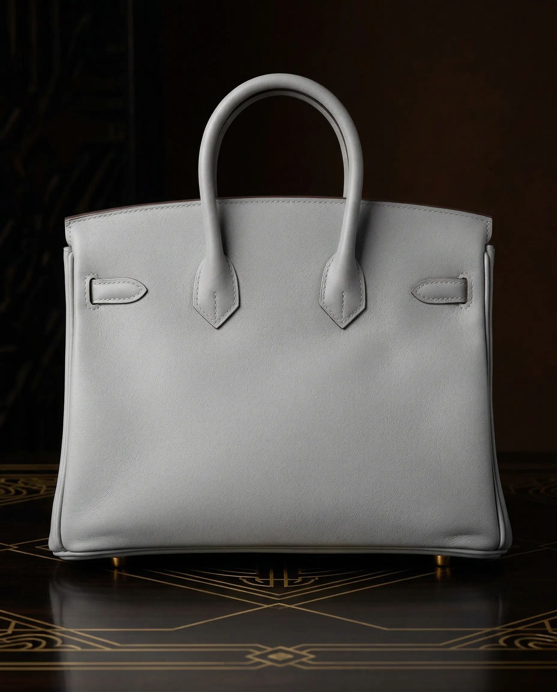 Hermès Birkin 25 Gris Pantin Swift Permabrass Hardware