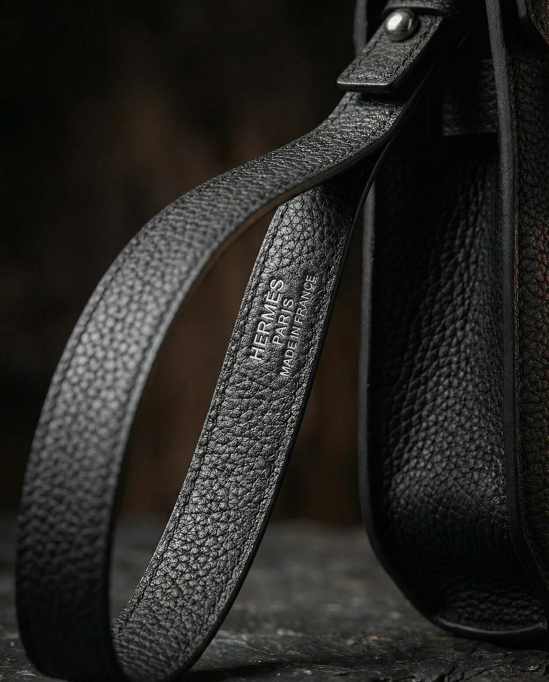 Hermès Kelly Depeches 25 Togo Black Palladium Hardware