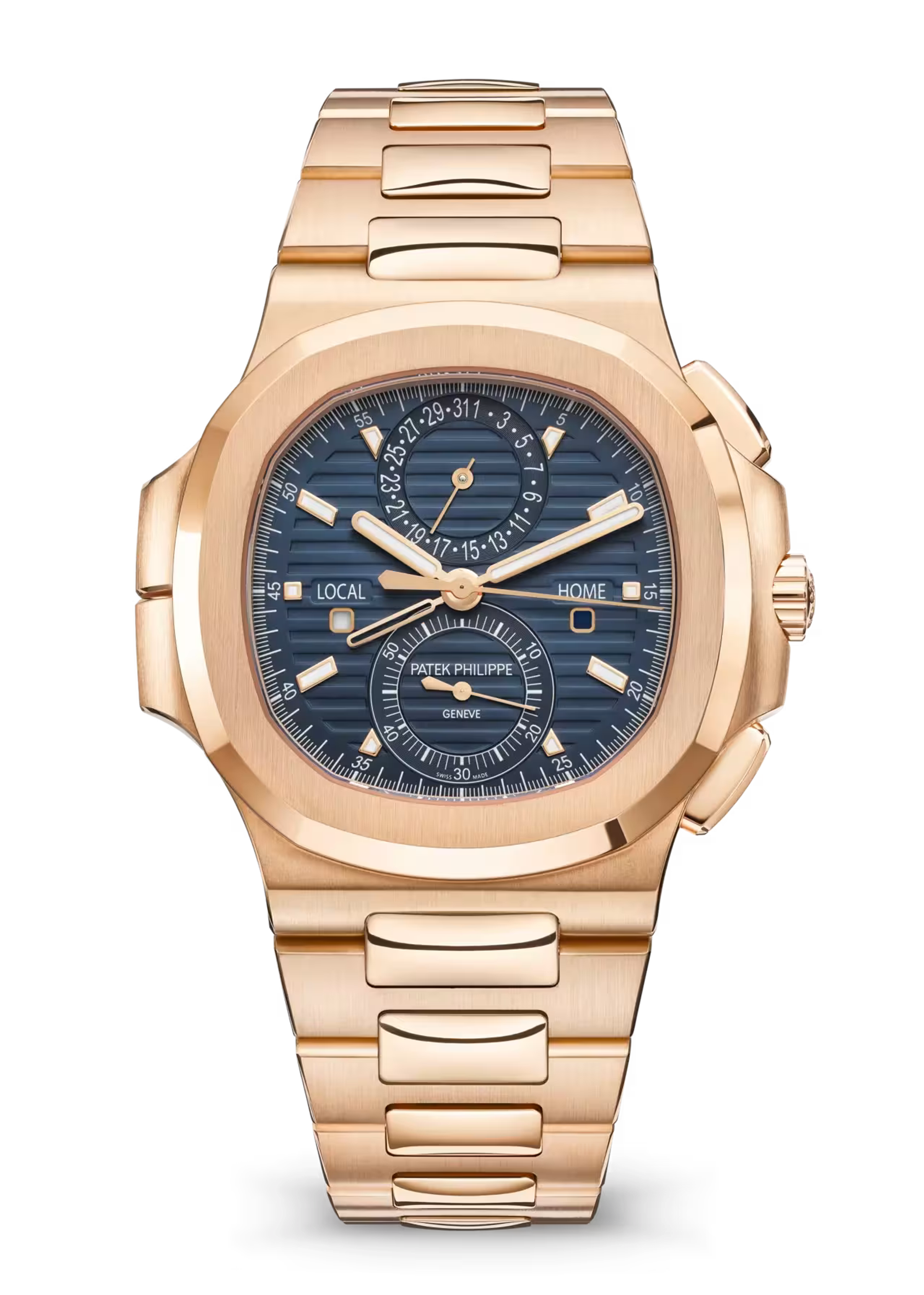 Patek Philippe Nautilus Travel Time Chronograph Rose Gold